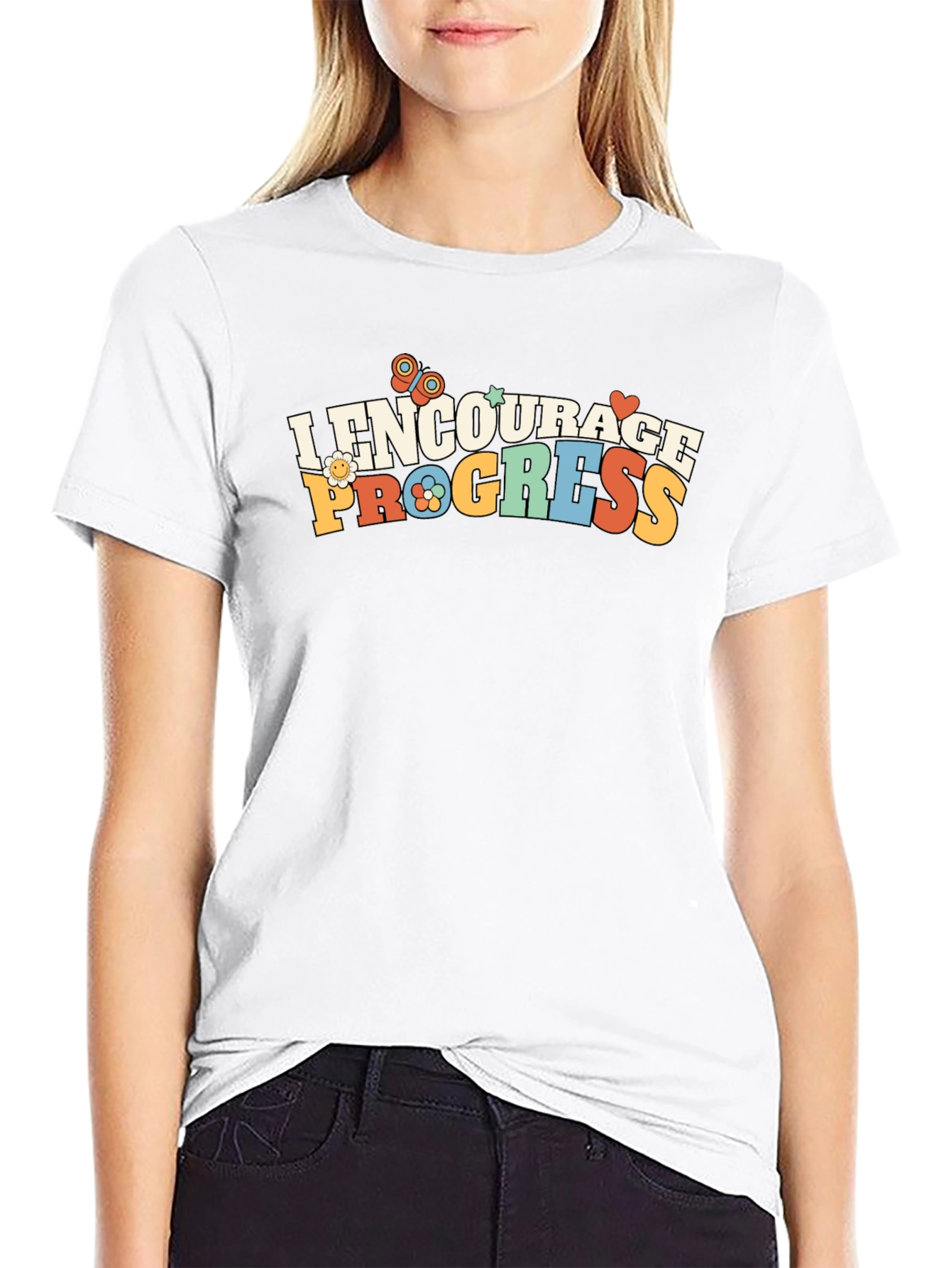 Encourage Progress T-Shirt - Retro Design