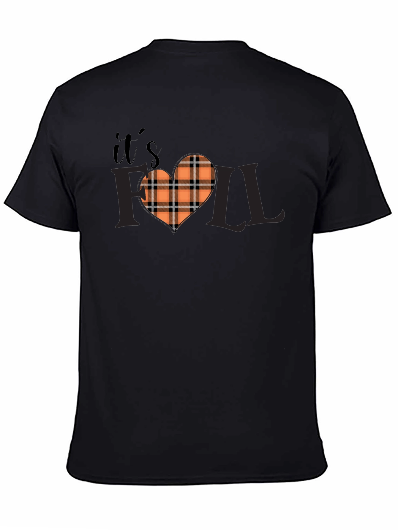 Its Fall Yall Plaid Heart Graphic Tee