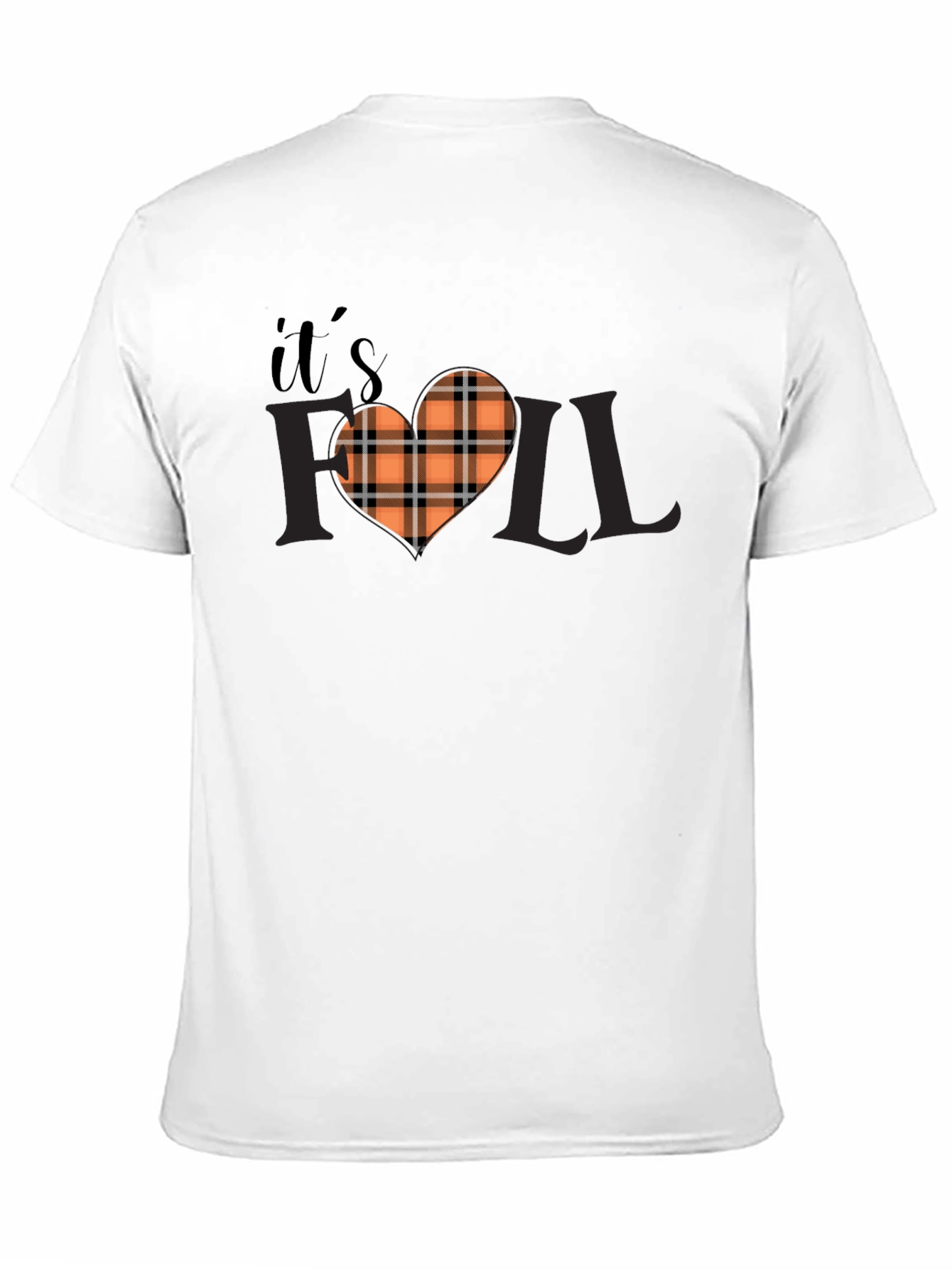 Its Fall Yall Plaid Heart Graphic Tee