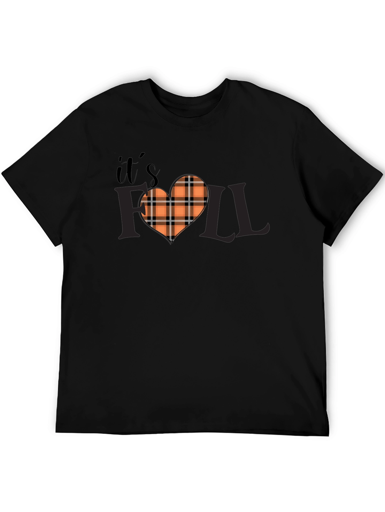 Its Fall Yall Plaid Heart Graphic Tee