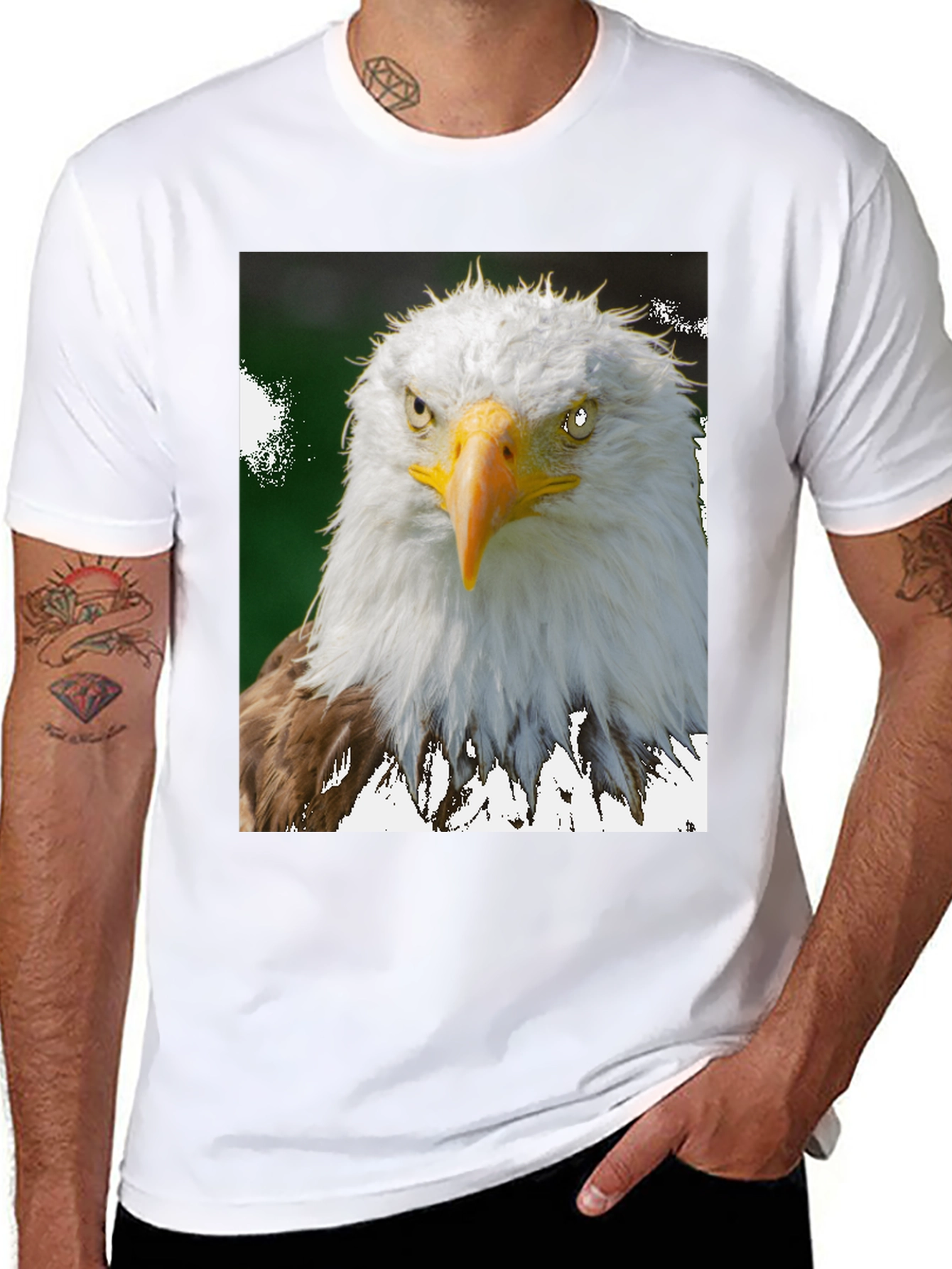 Eagle Graphic Tee - Patriotic Bird Print