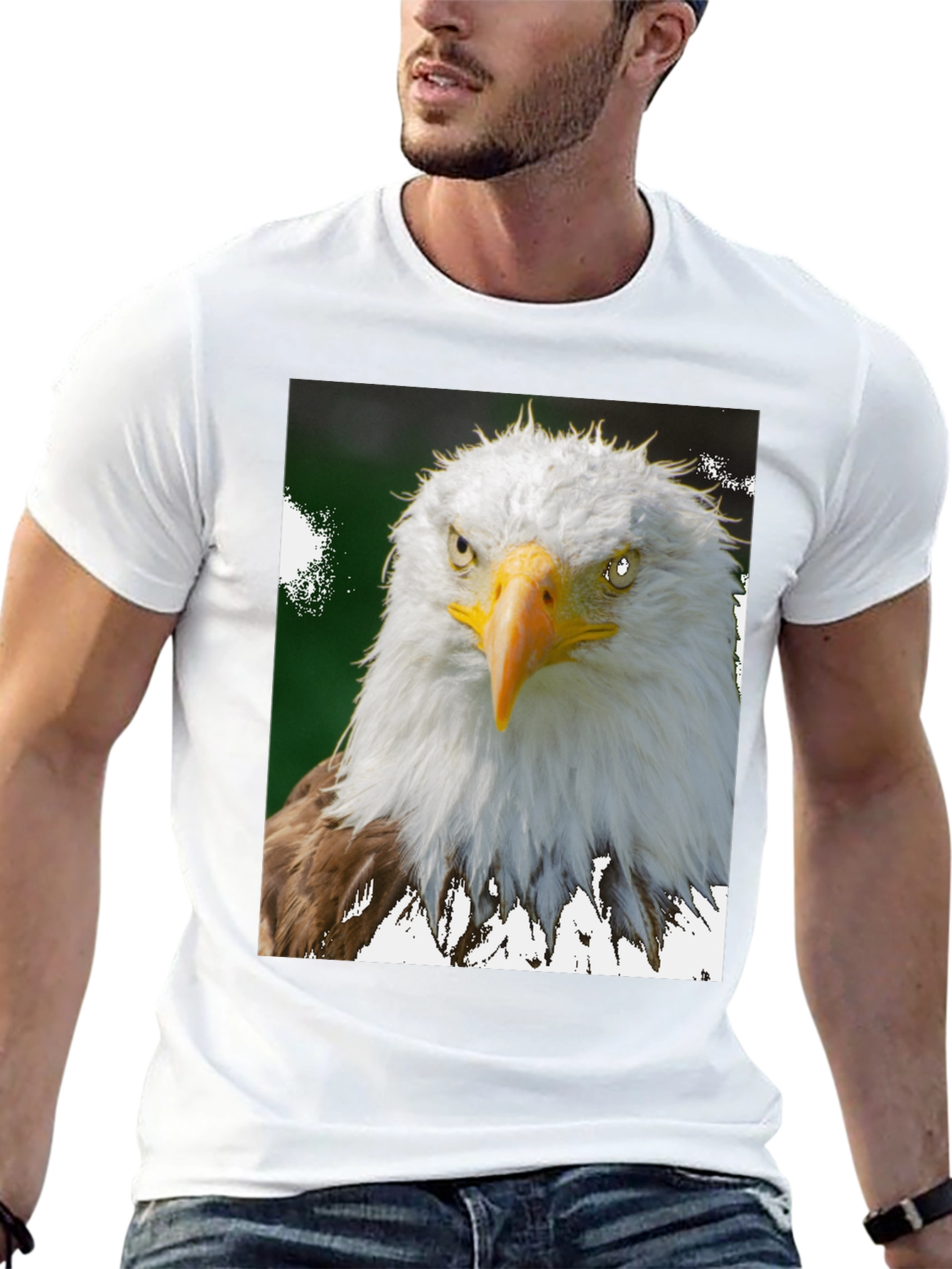 Eagle Graphic Tee - Patriotic Bird Print