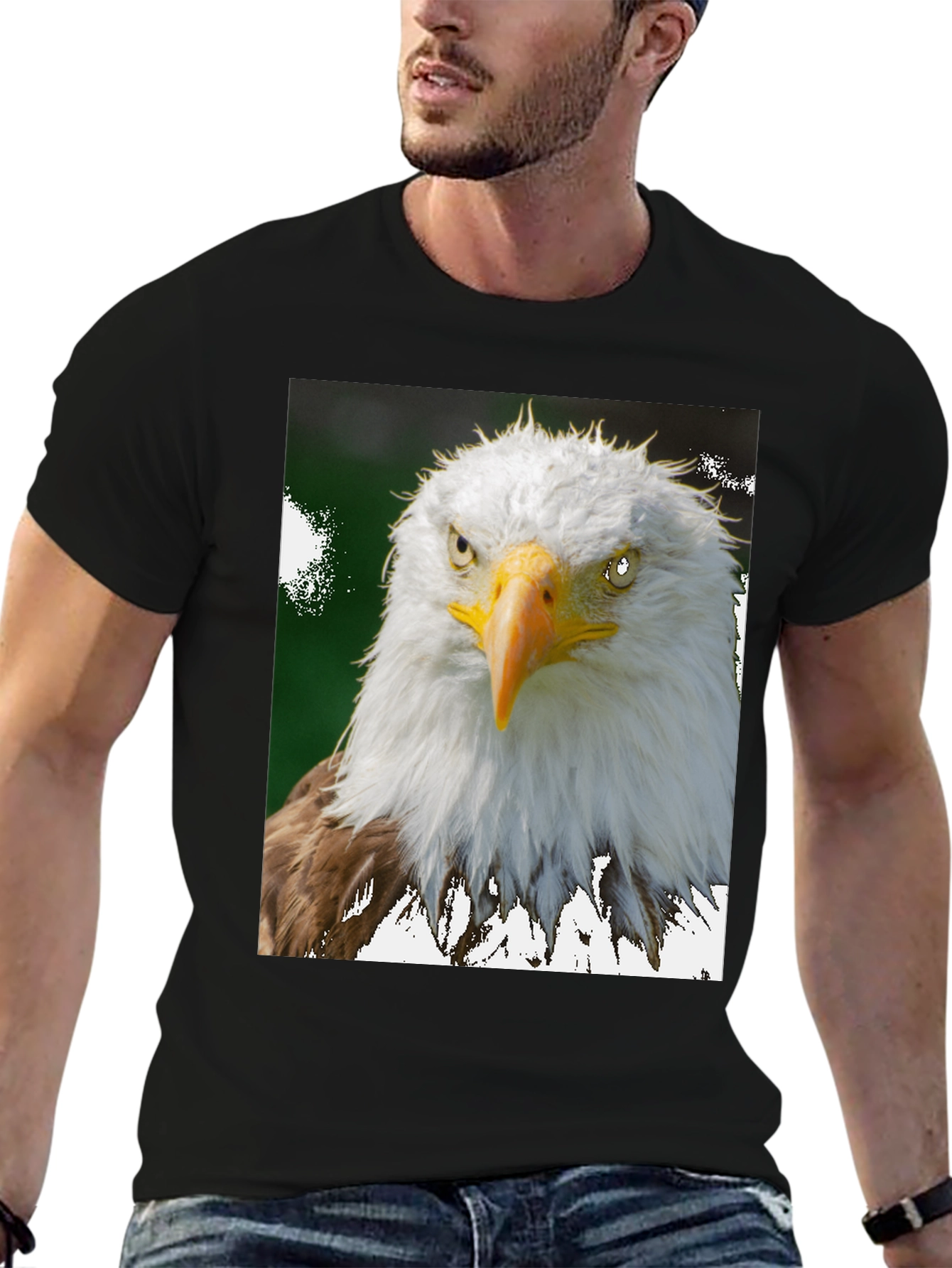Eagle Graphic Tee - Patriotic Bird Print