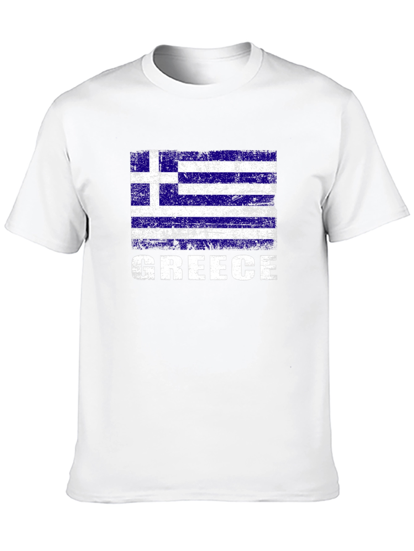 Greece Flag T-Shirt - Distressed Graphic Tee