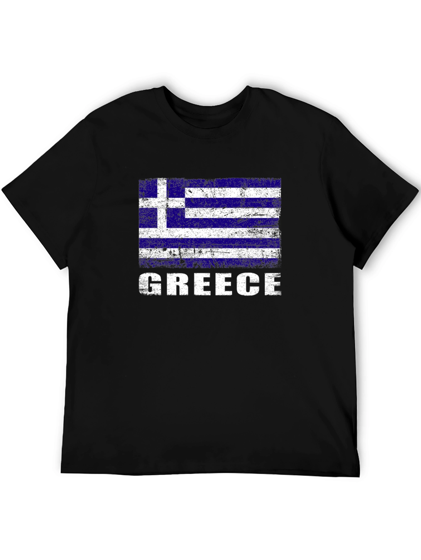 Greece Flag T-Shirt - Distressed Graphic Tee