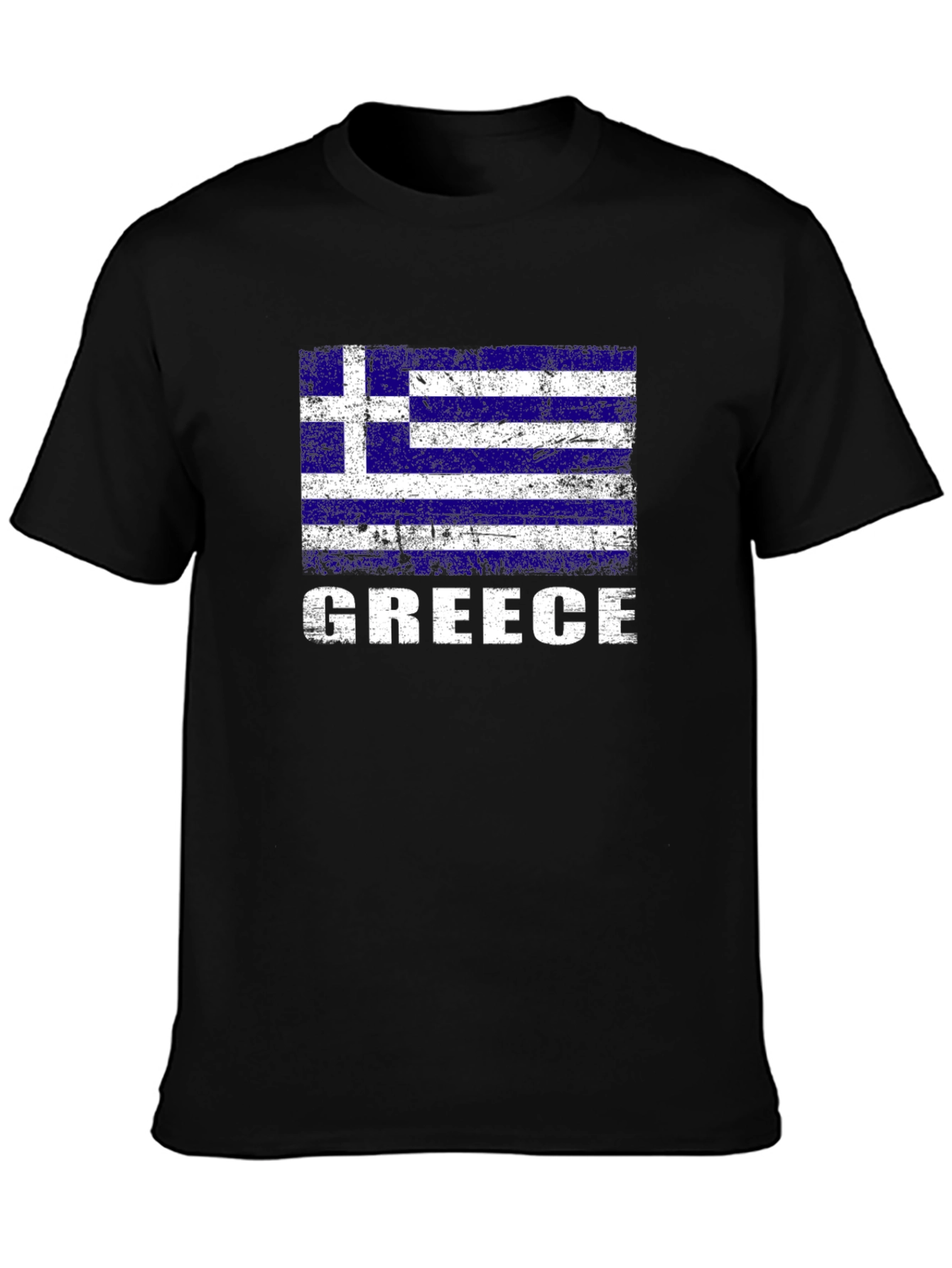 Greece Flag T-Shirt - Distressed Graphic Tee
