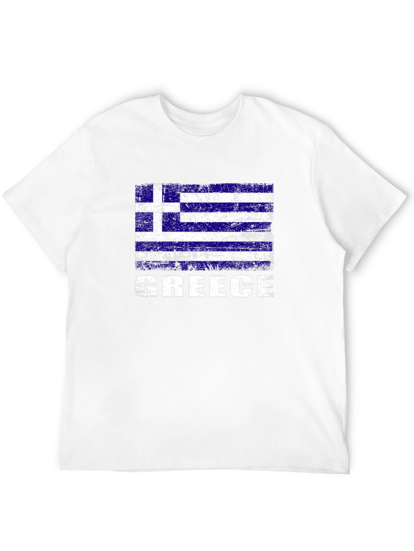 Greece Flag T-Shirt - Distressed Graphic Tee