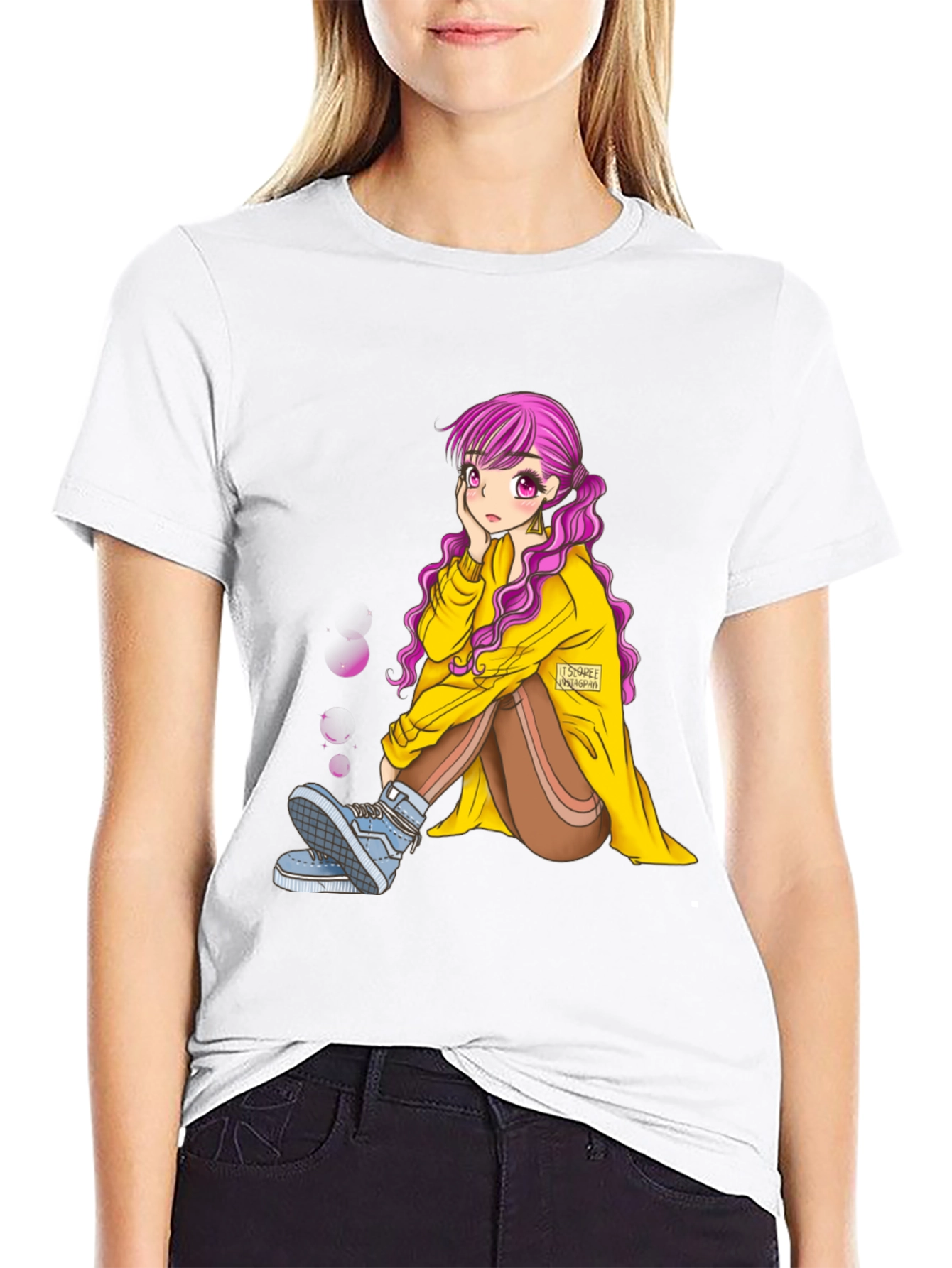 Anime Girl Graphic Tee - Unique Fashion Statement