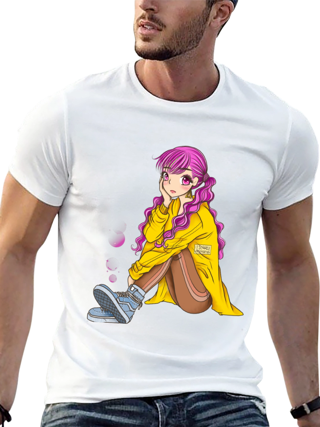 Anime Girl Graphic Tee - Unique Fashion Statement