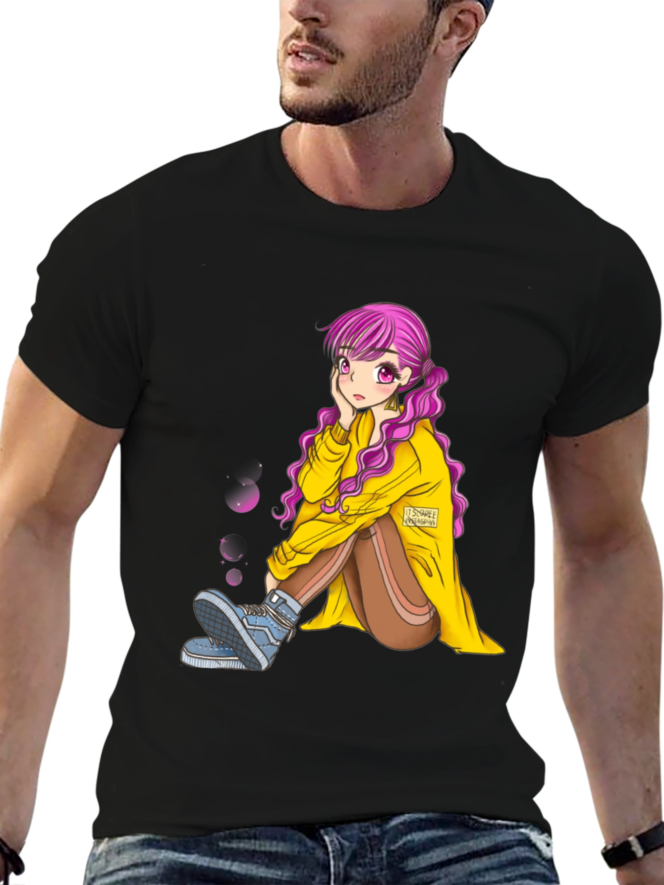 Anime Girl Graphic Tee - Unique Fashion Statement