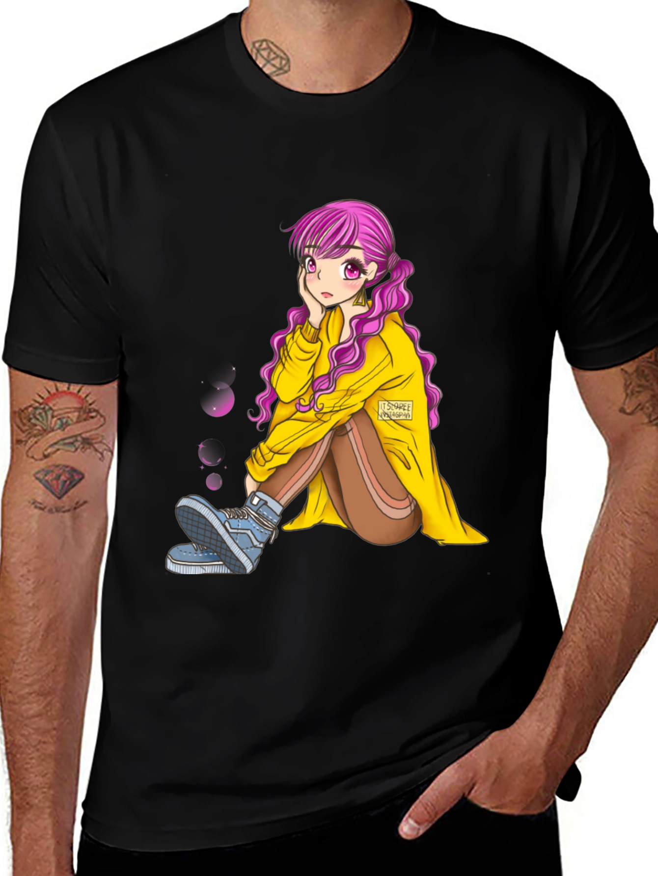 Anime Girl Graphic Tee - Unique Fashion Statement