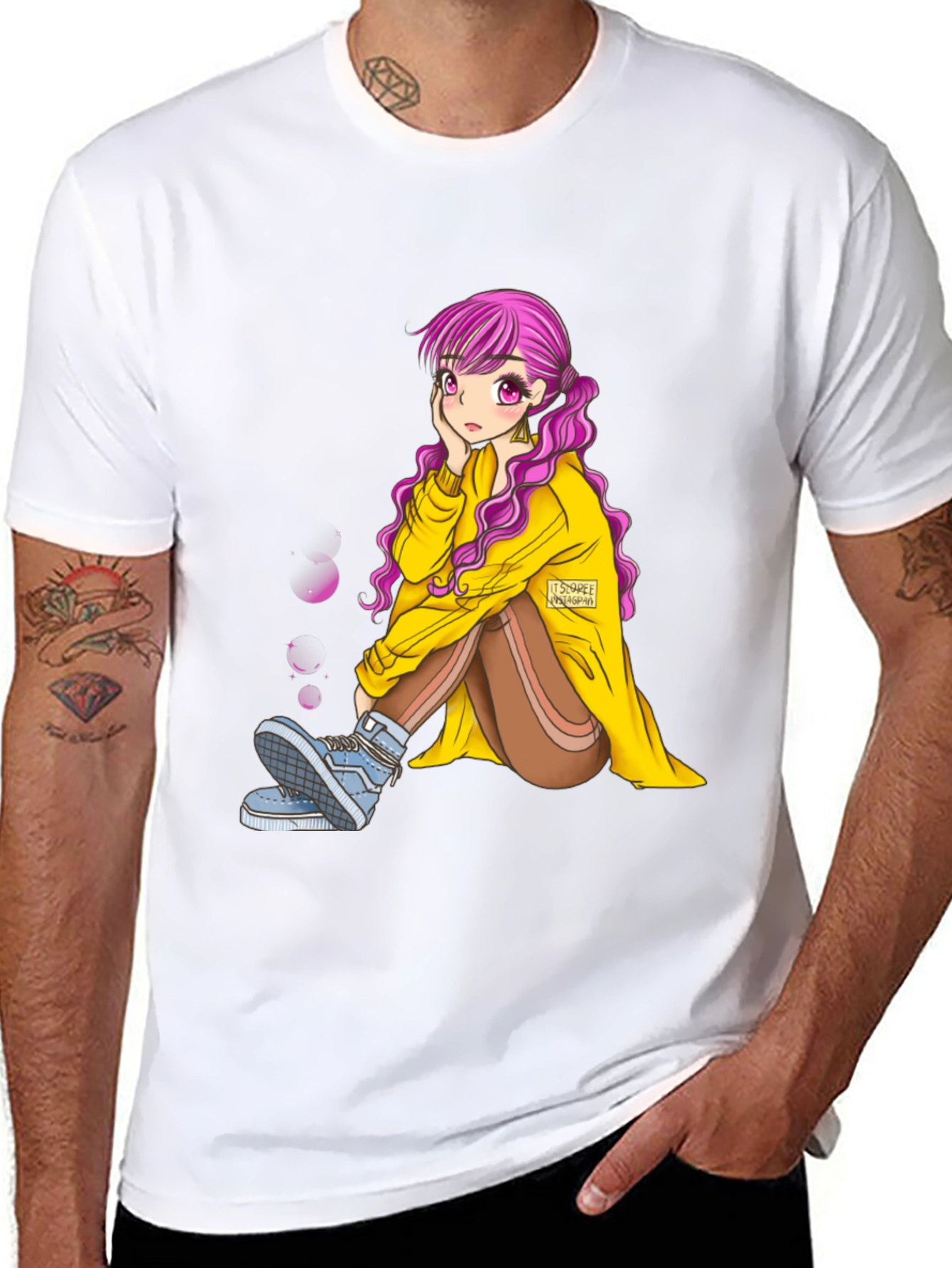 Anime Girl Graphic Tee - Unique Fashion Statement