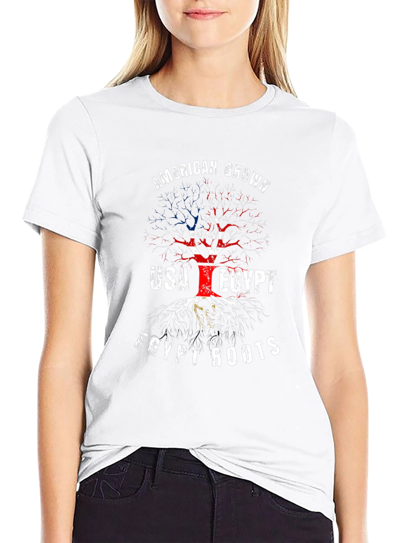 American Grown Egypt Roots Graphic T-Shirt
