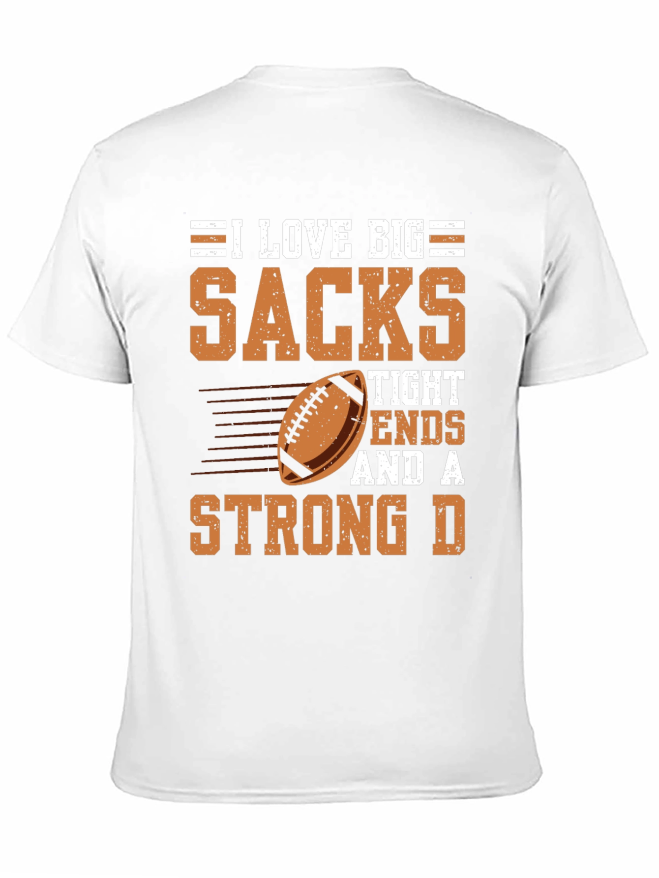 I Love Big Sacks Football Graphic T-Shirt