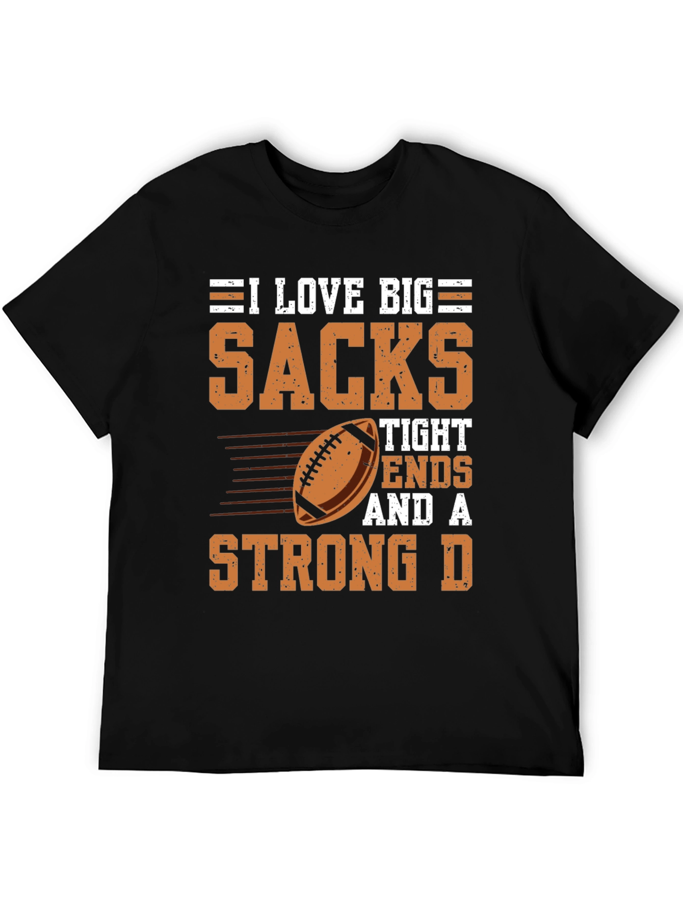 I Love Big Sacks Football Graphic T-Shirt