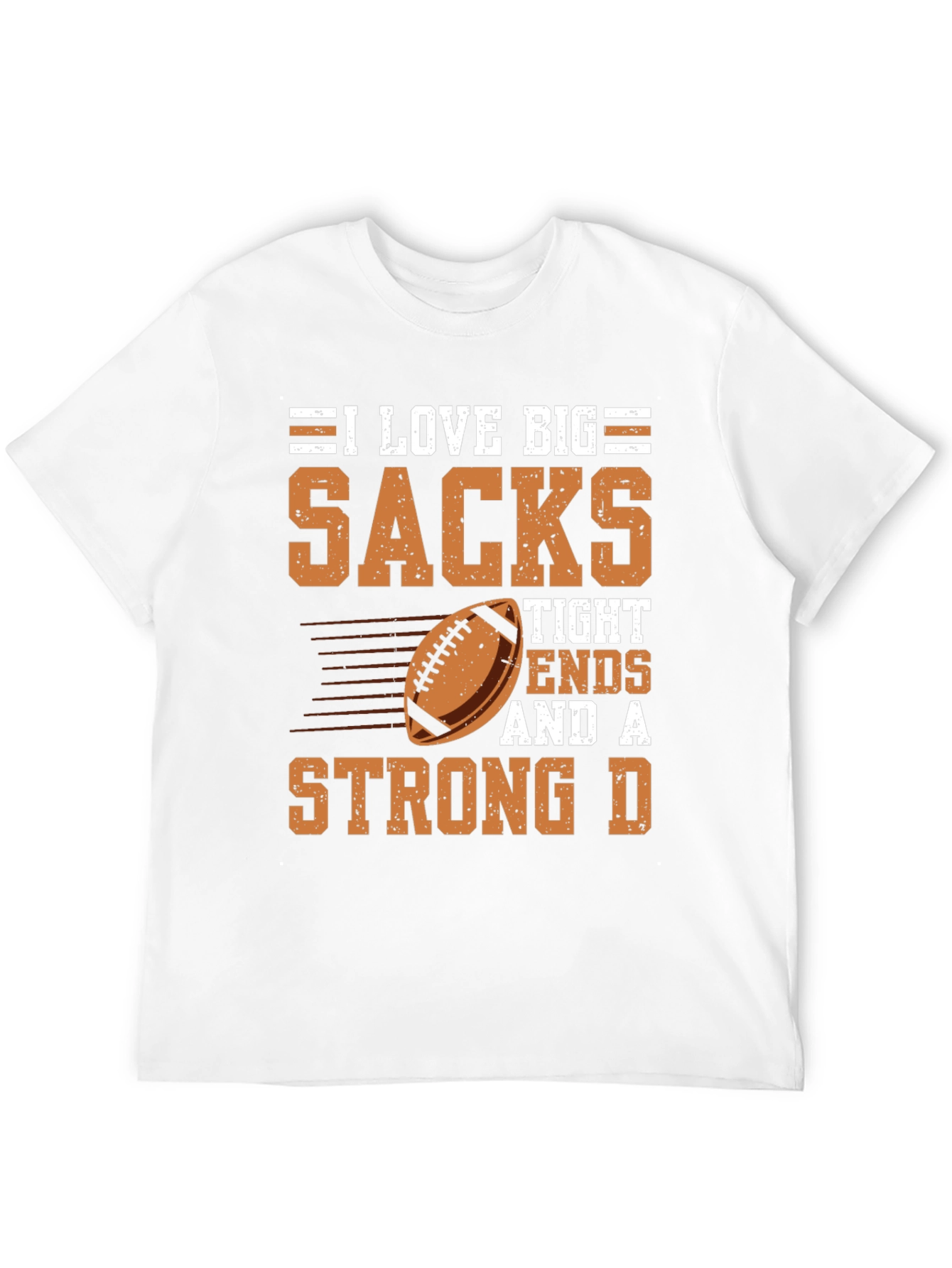 I Love Big Sacks Football Graphic T-Shirt