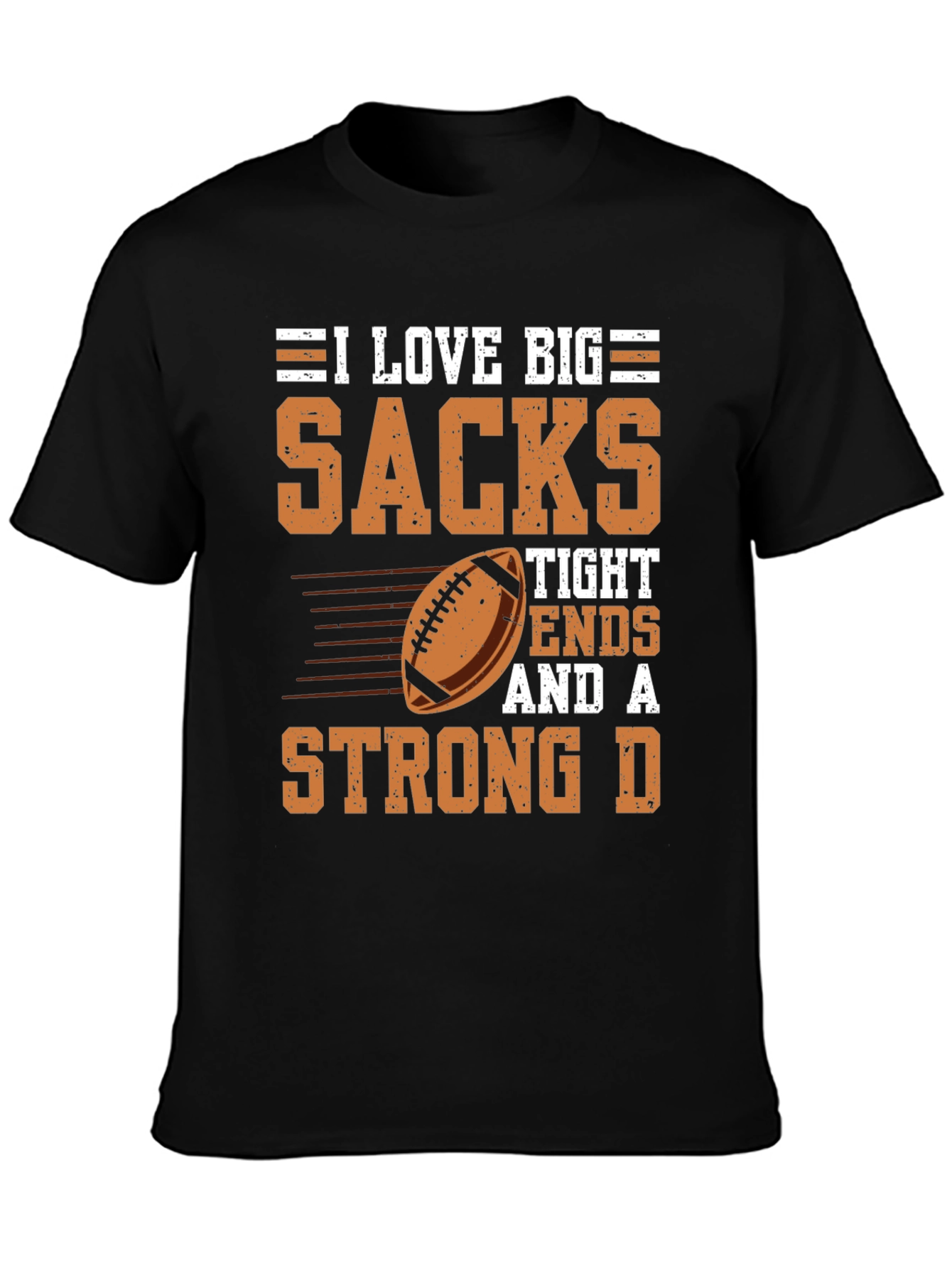 I Love Big Sacks Football Graphic T-Shirt