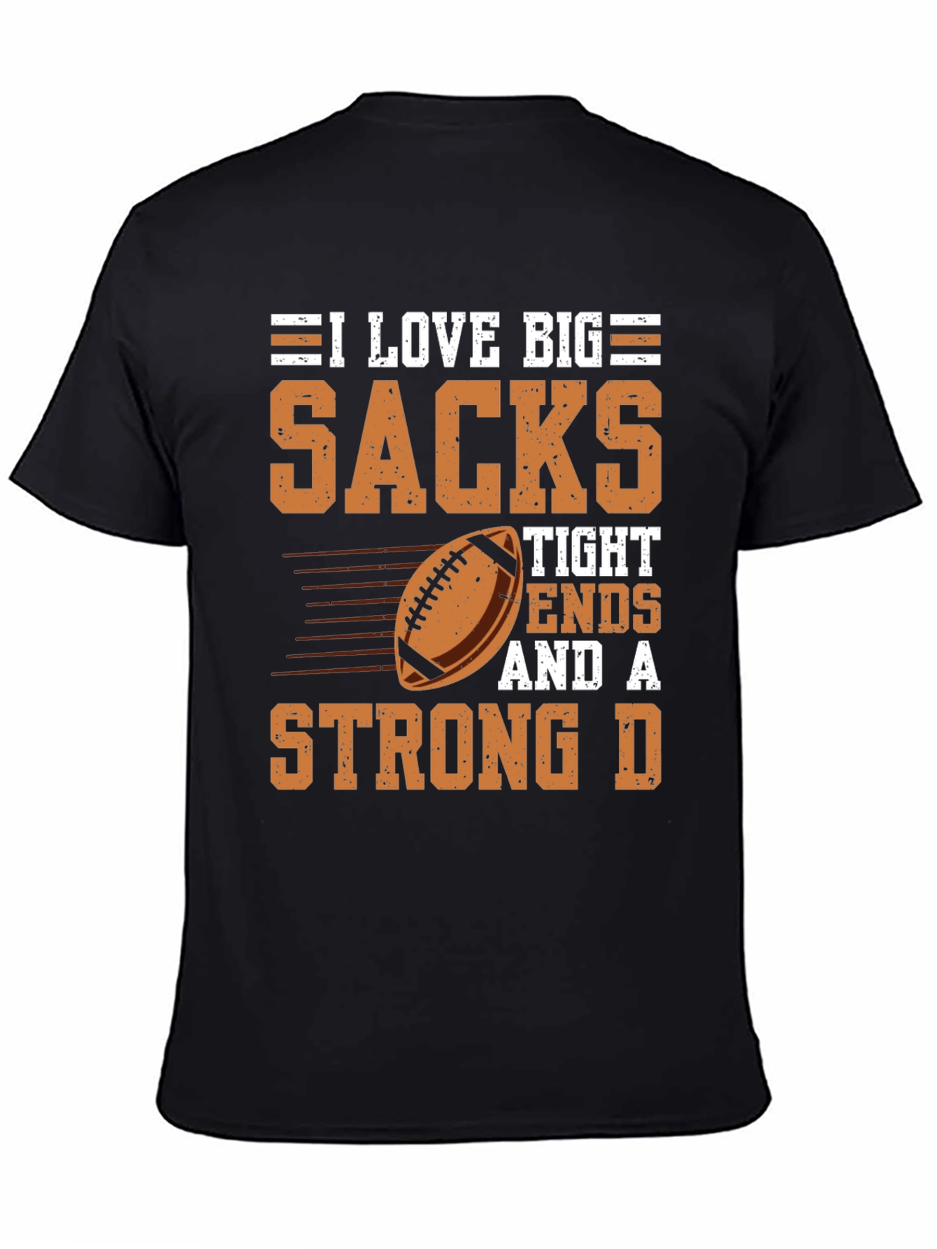 I Love Big Sacks Football Graphic T-Shirt