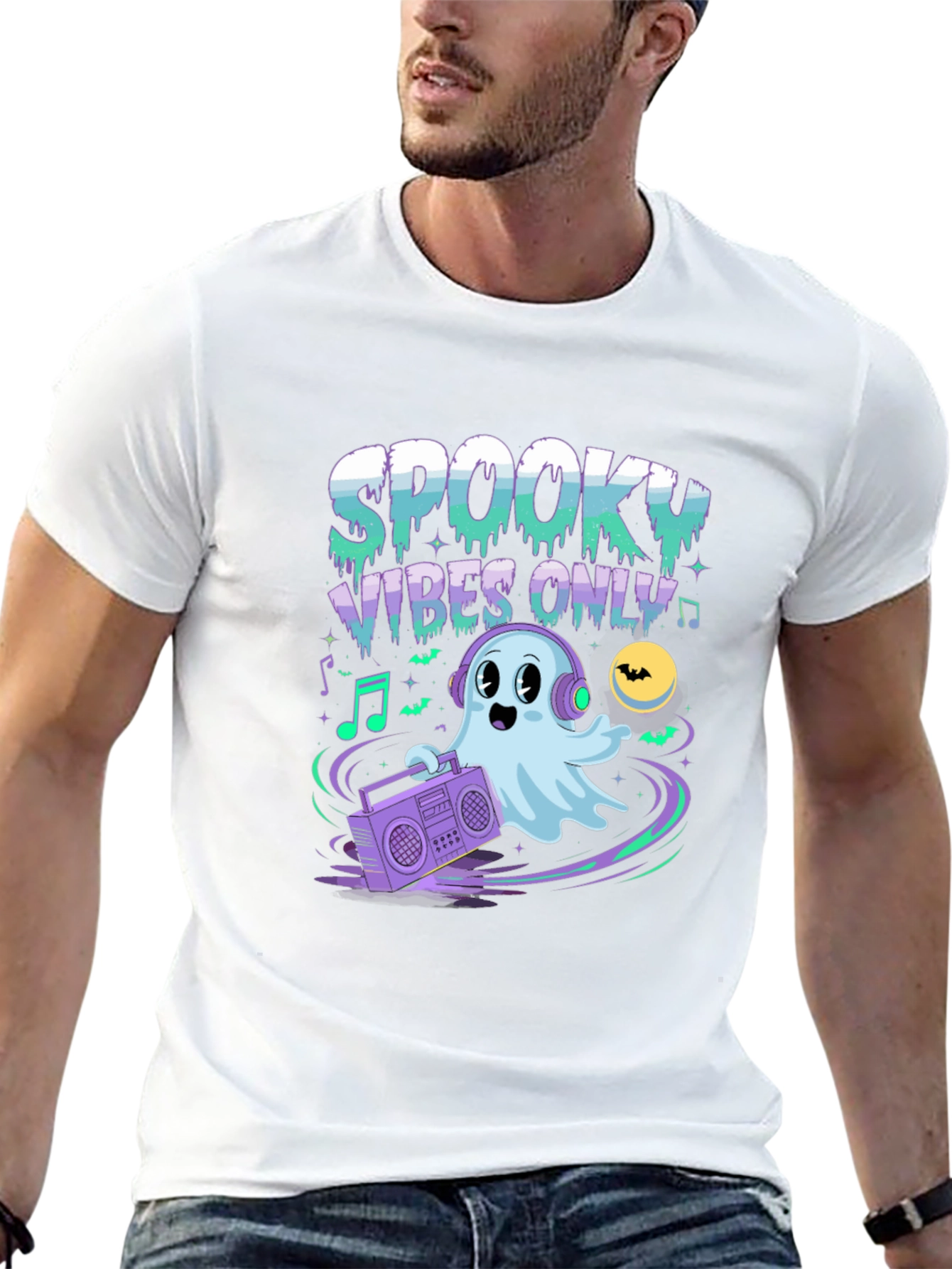 Spooky Vibes Only Halloween Graphic Tee
