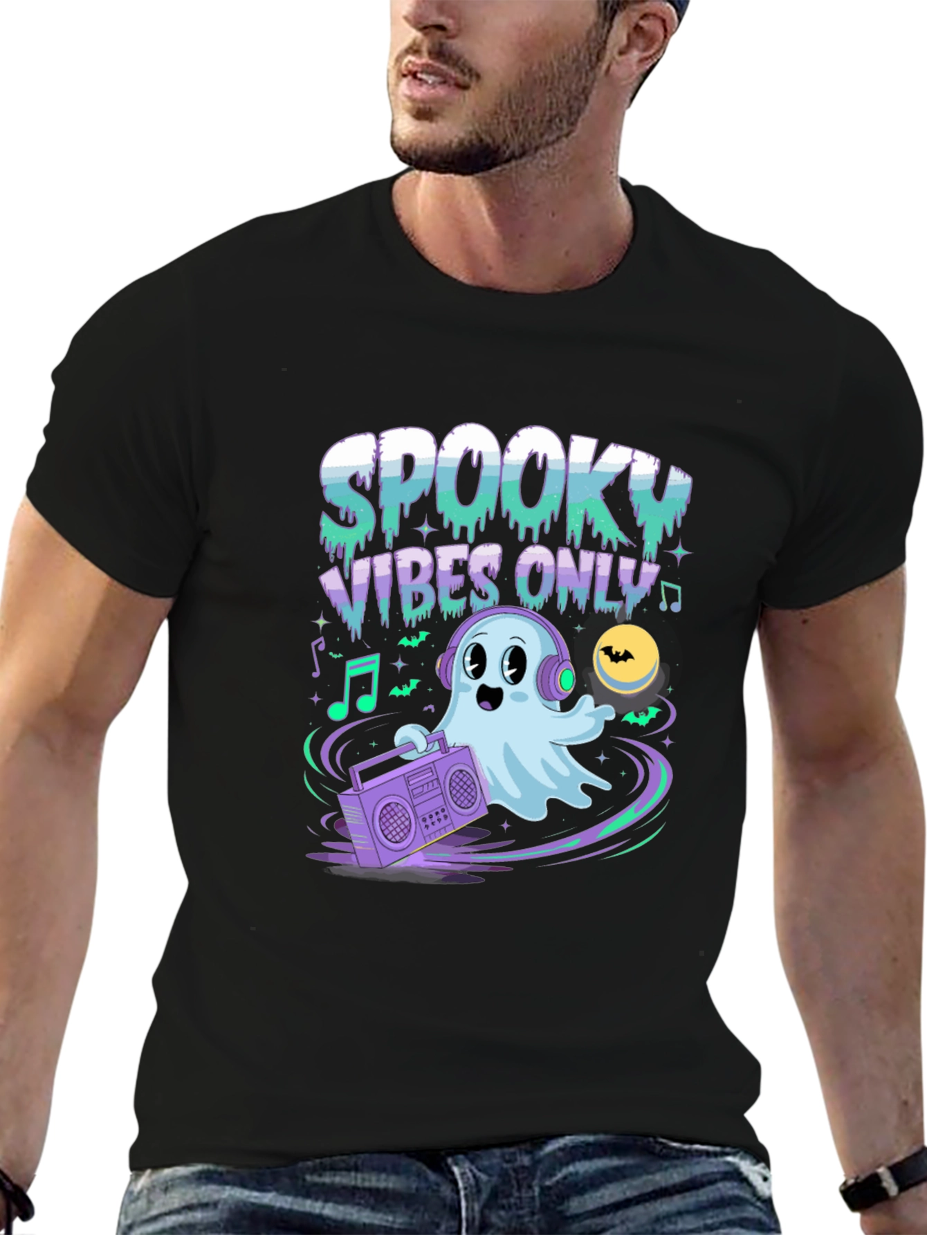 Spooky Vibes Only Halloween Graphic Tee