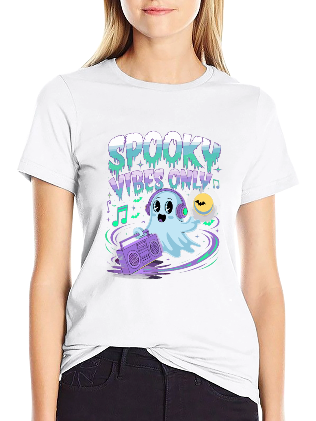 Spooky Vibes Only Halloween Graphic Tee