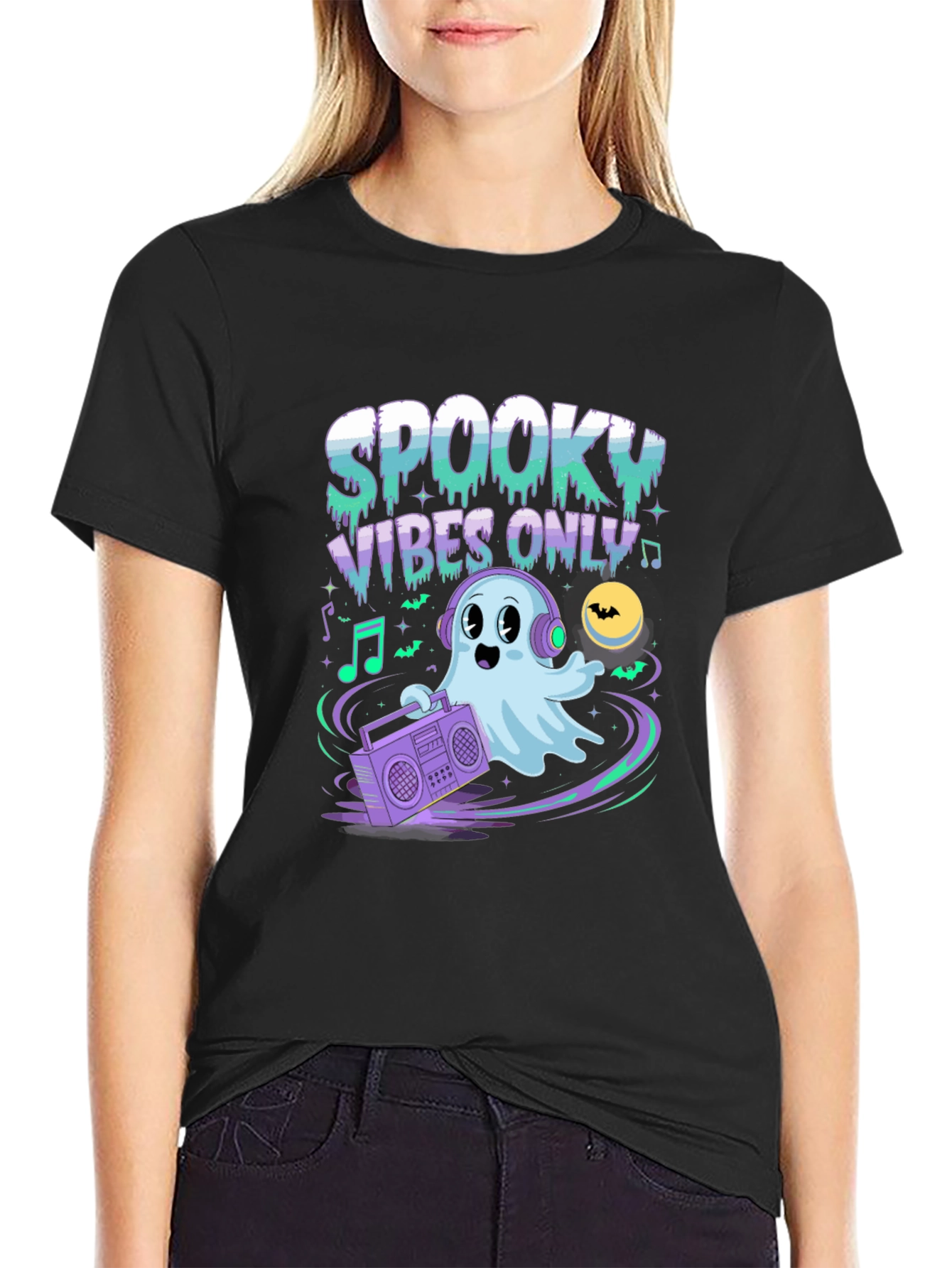 Spooky Vibes Only Halloween Graphic Tee
