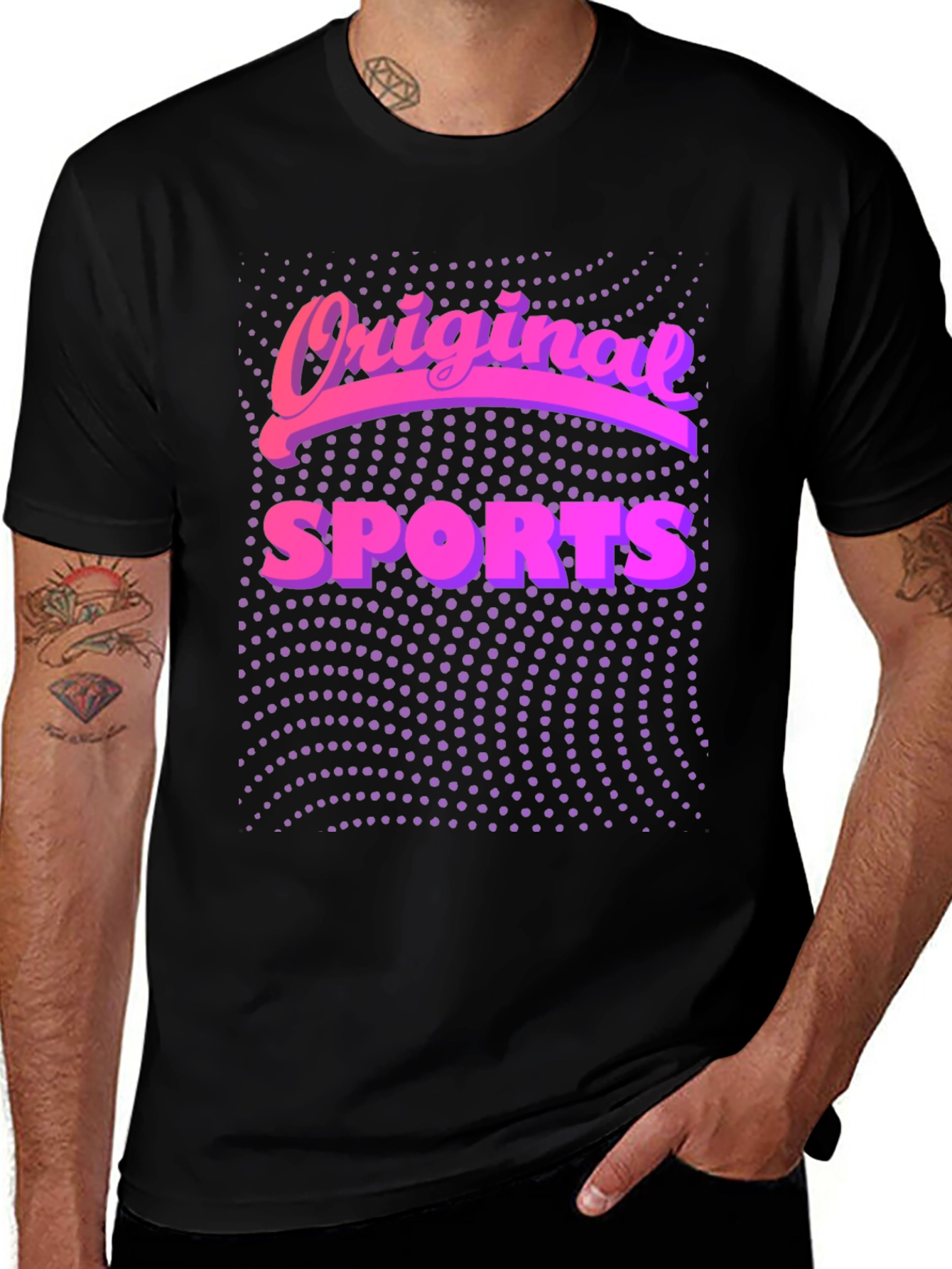 Original Sports Black Graphic T-Shirt