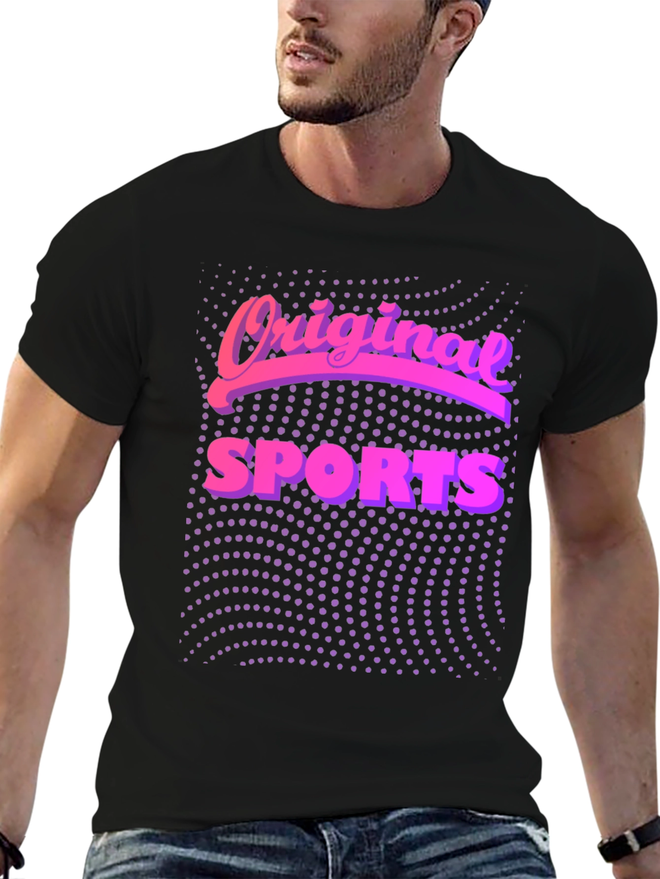 Original Sports Black Graphic T-Shirt