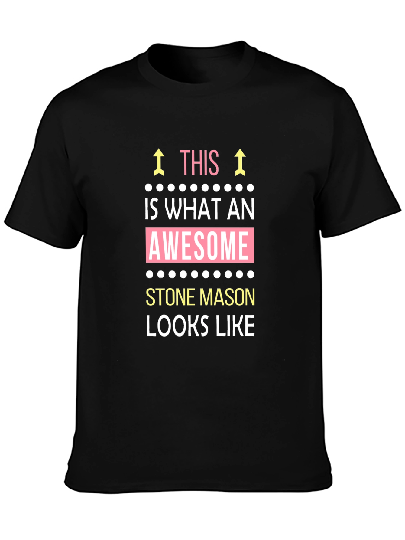 Awesome Stone Mason Graphic T-Shirt - Black