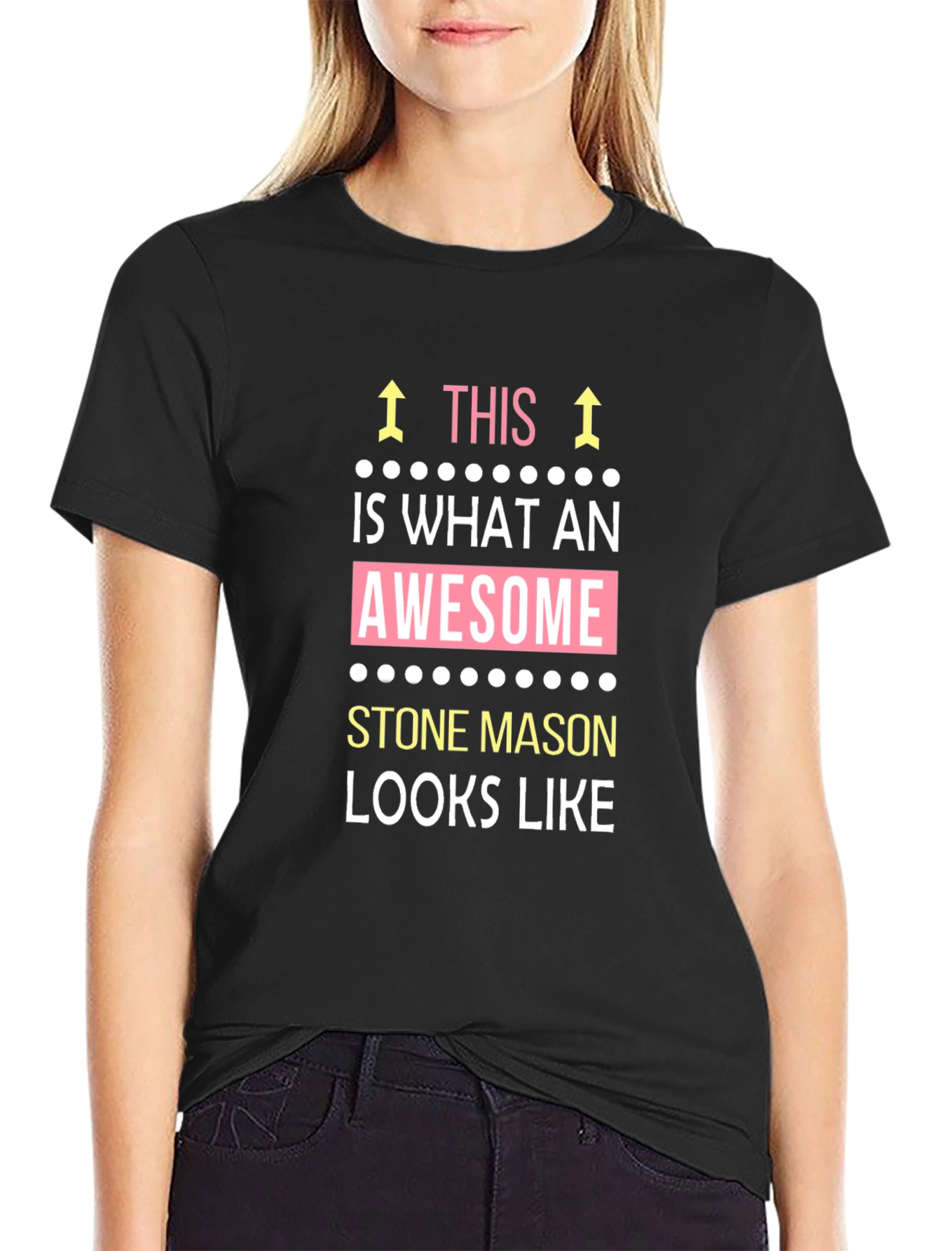 Awesome Stone Mason Graphic T-Shirt - Black