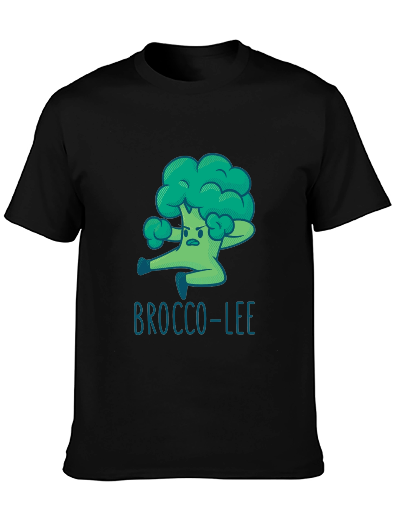 Brocco-Lee T-Shirt - Funny Cartoon Broccoli Martial Arts Tee