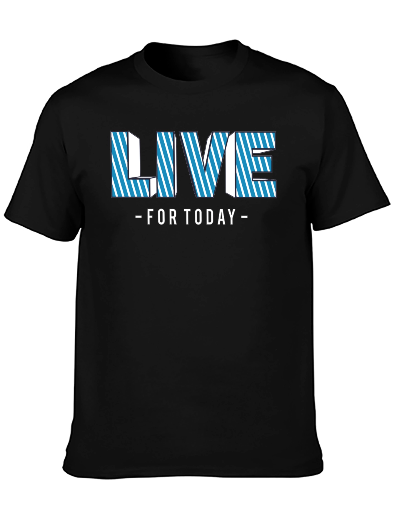 Live For Today Black Graphic Tee