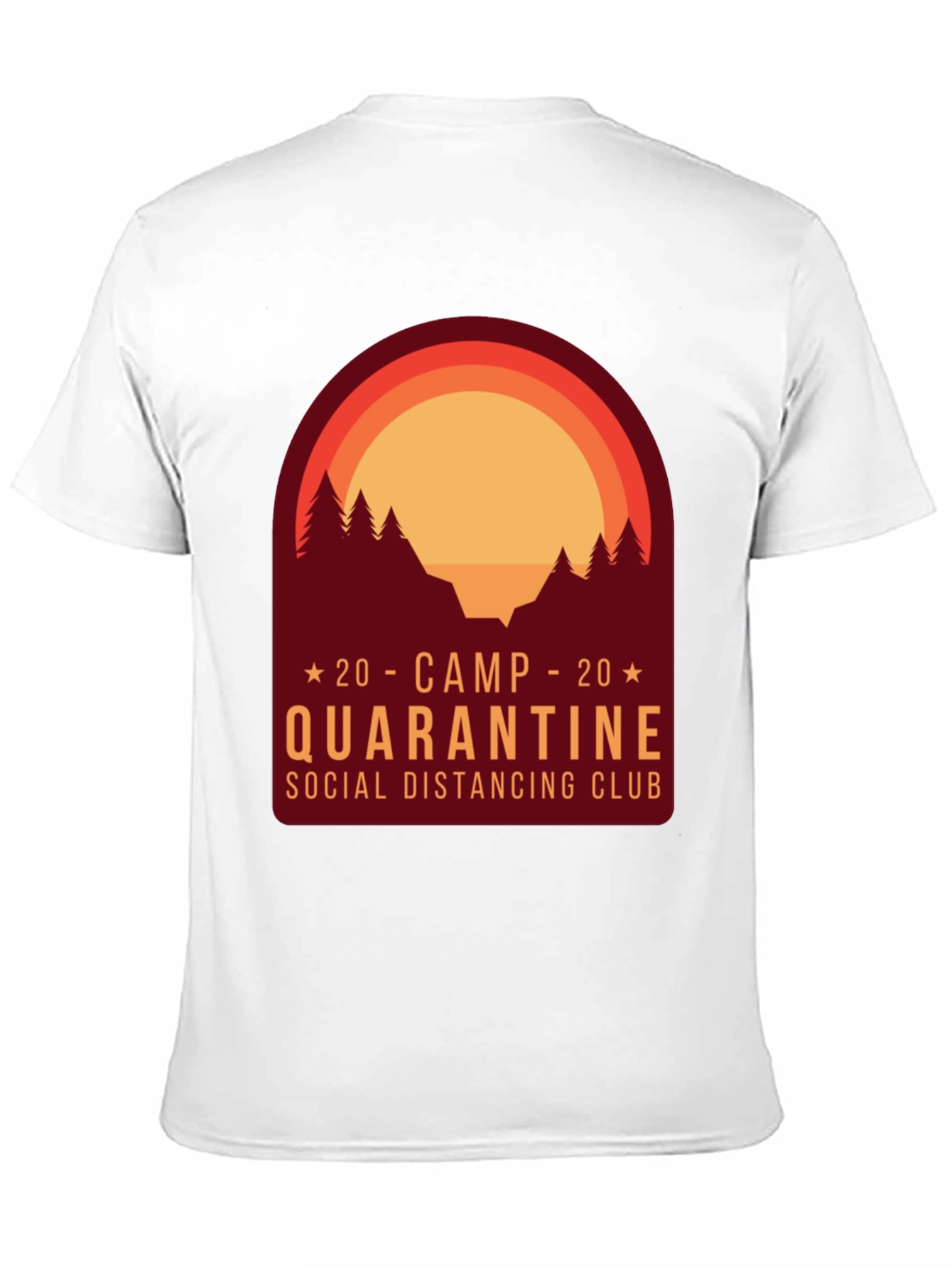Camp Quarantine Social Distancing Club Graphic Tee
