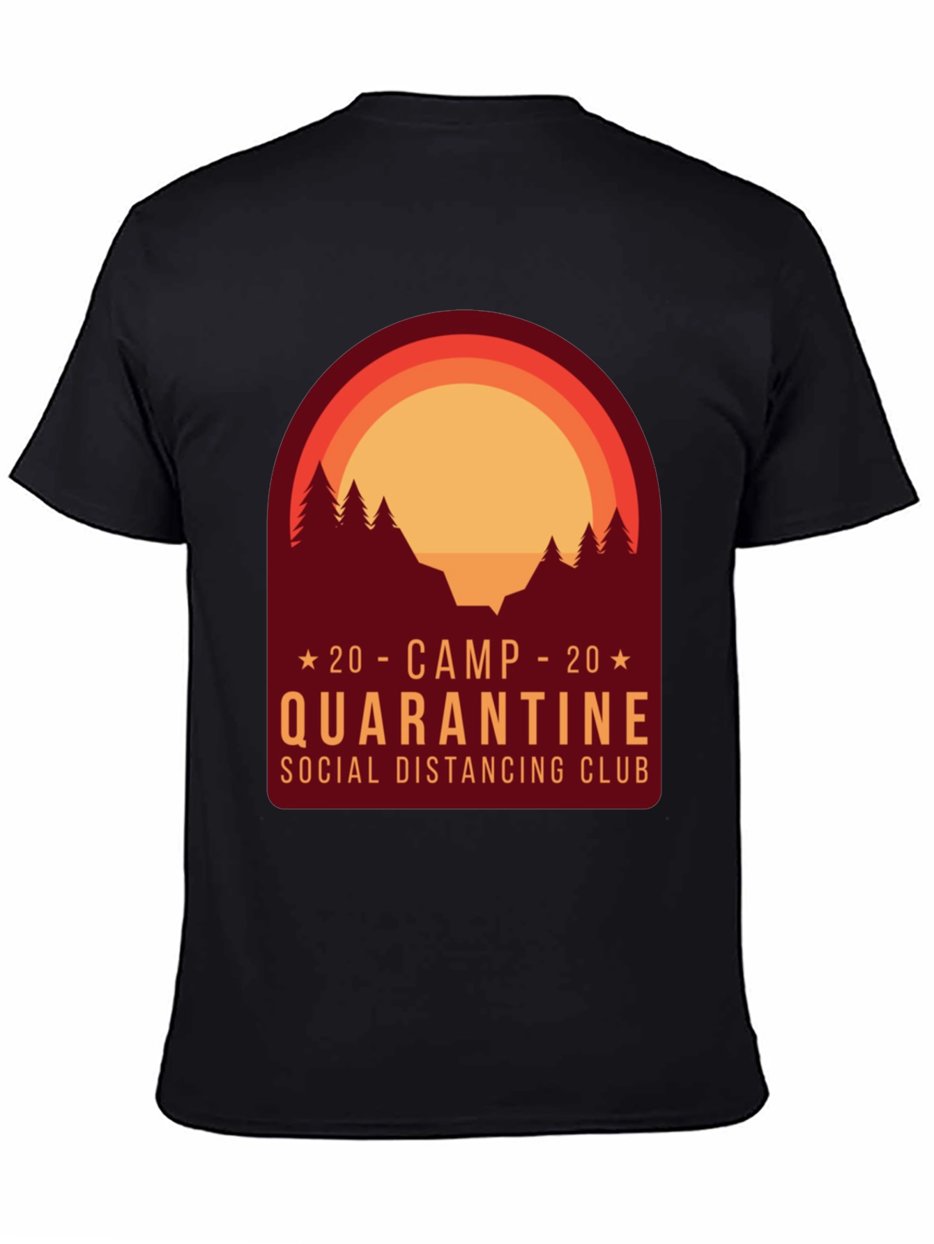 Camp Quarantine Social Distancing Club Graphic Tee