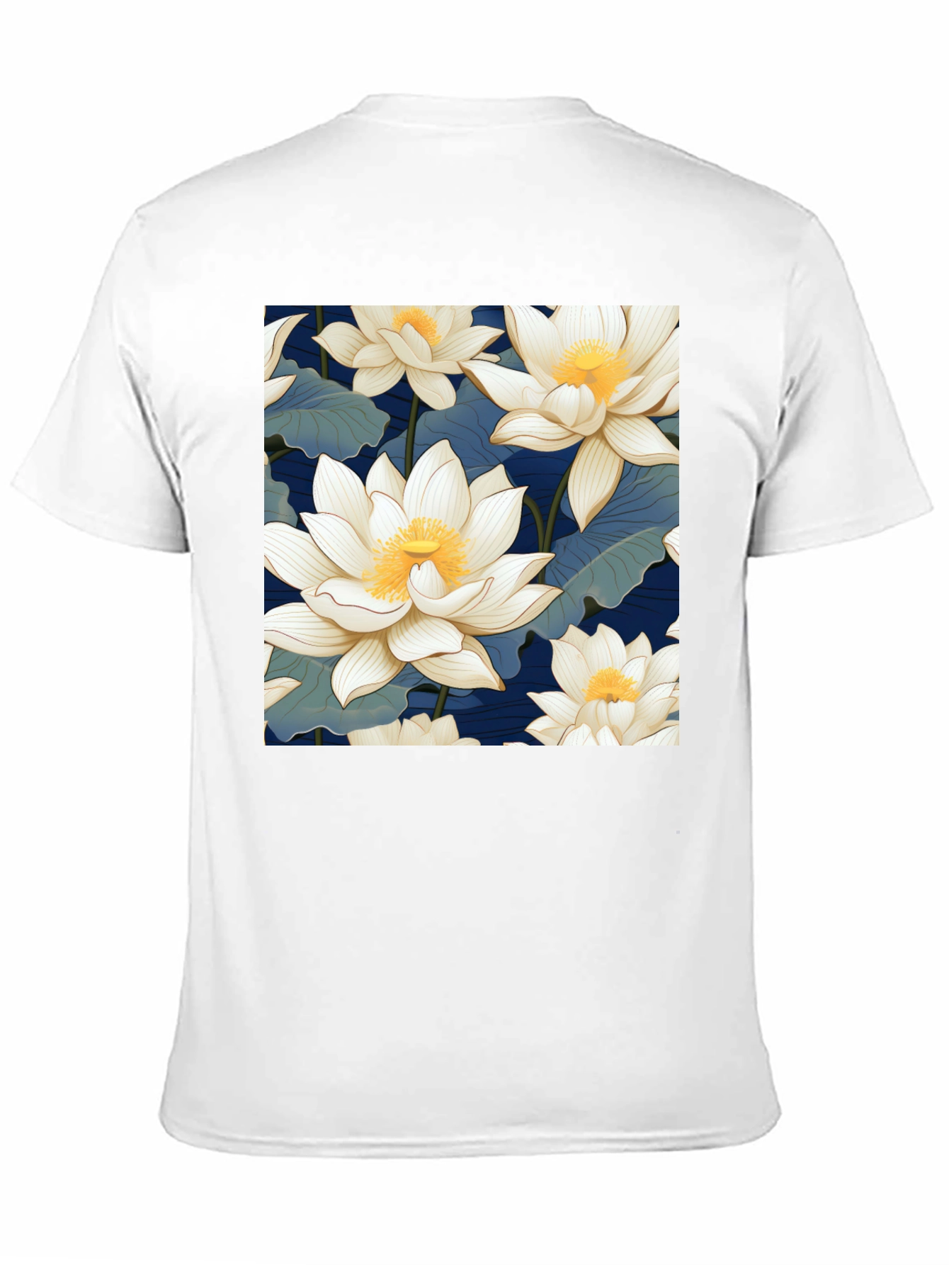 Lotus Flower Graphic Black T-Shirt