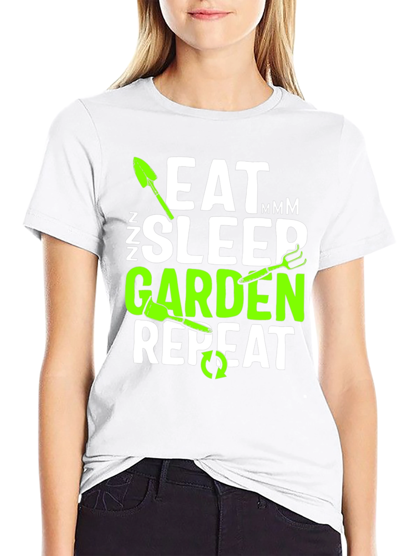 Eat Sleep Garden Repeat T-Shirt - Gardener Gift
