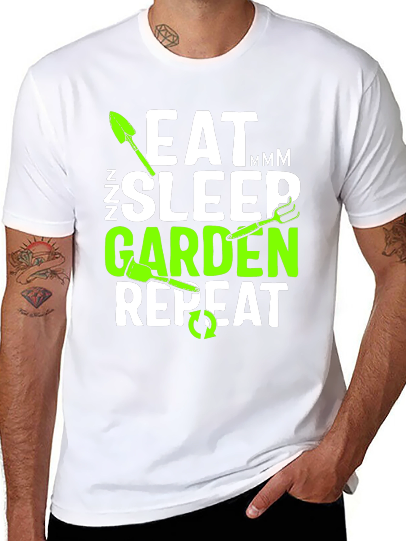 Eat Sleep Garden Repeat T-Shirt - Gardener Gift