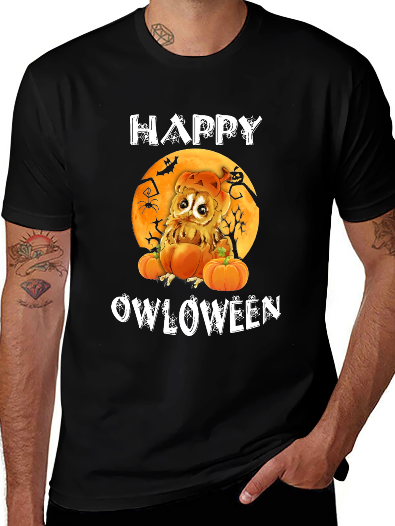 Happy Owloween Graphic T-Shirt