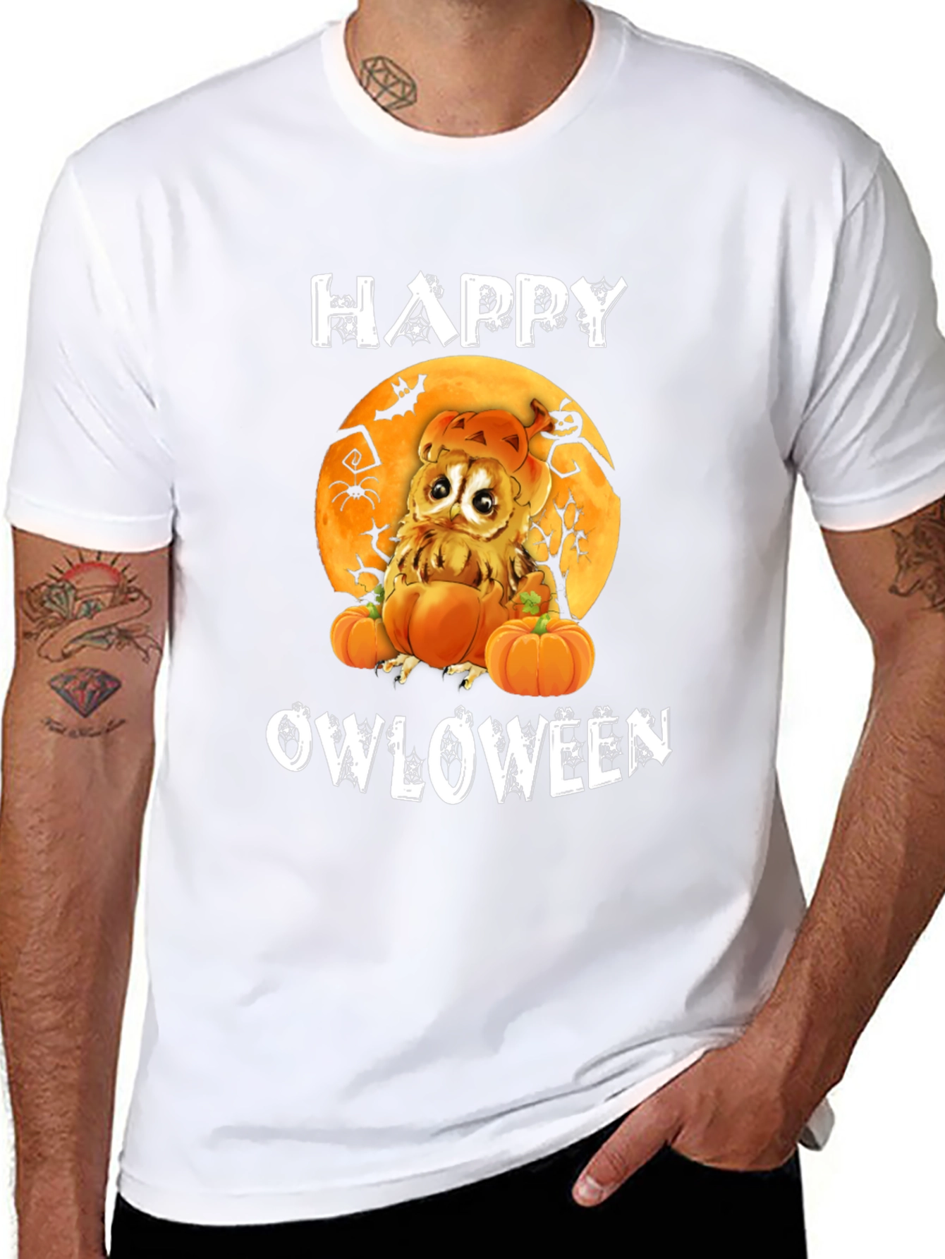 Happy Owloween Graphic T-Shirt