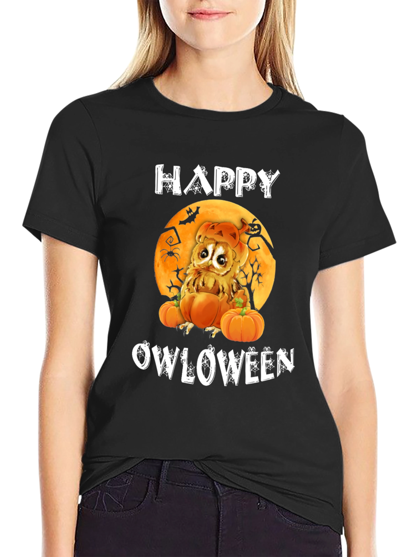 Happy Owloween Graphic T-Shirt