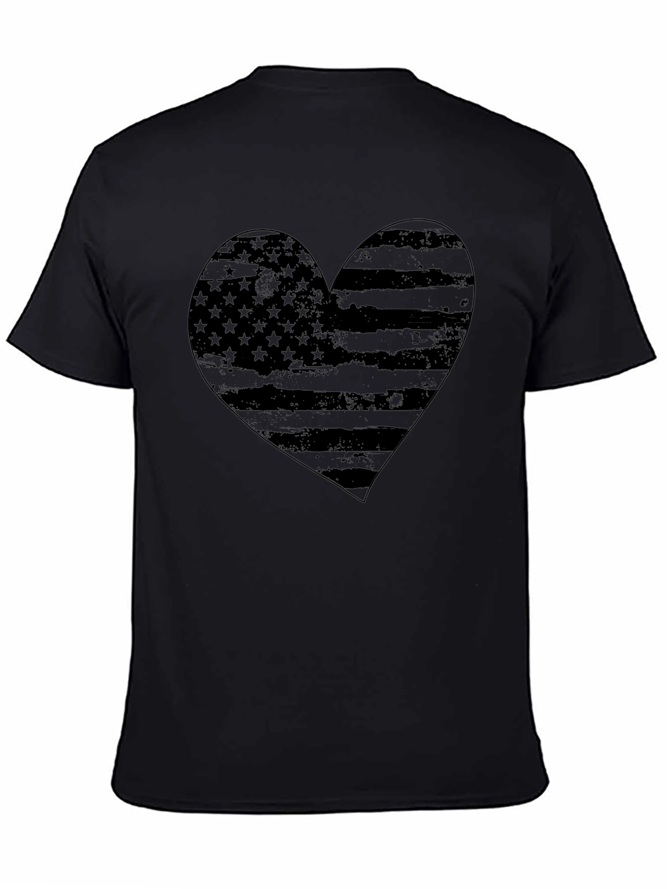 American Flag Heart Graphic T-Shirt
