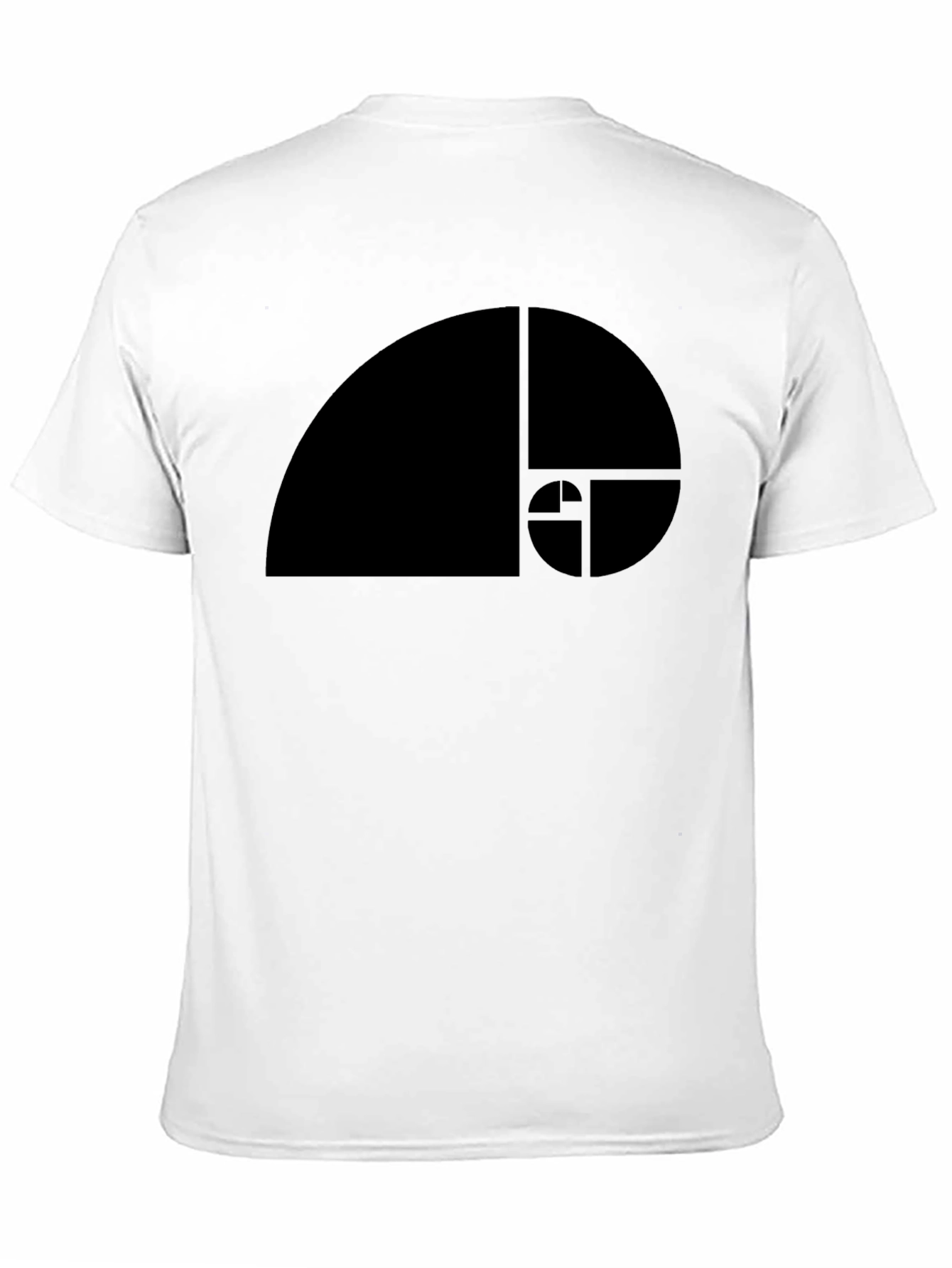 Fibonacci Sequence Graphic T-Shirt - Black
