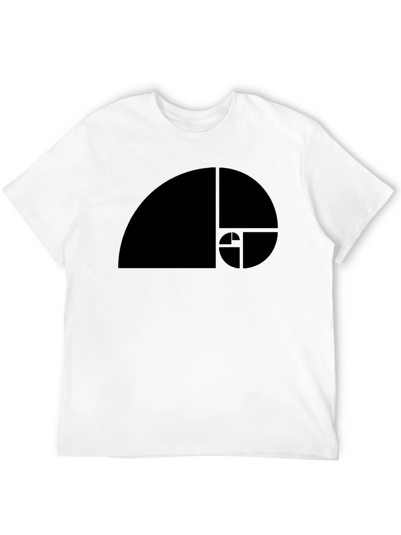 Fibonacci Sequence Graphic T-Shirt - Black
