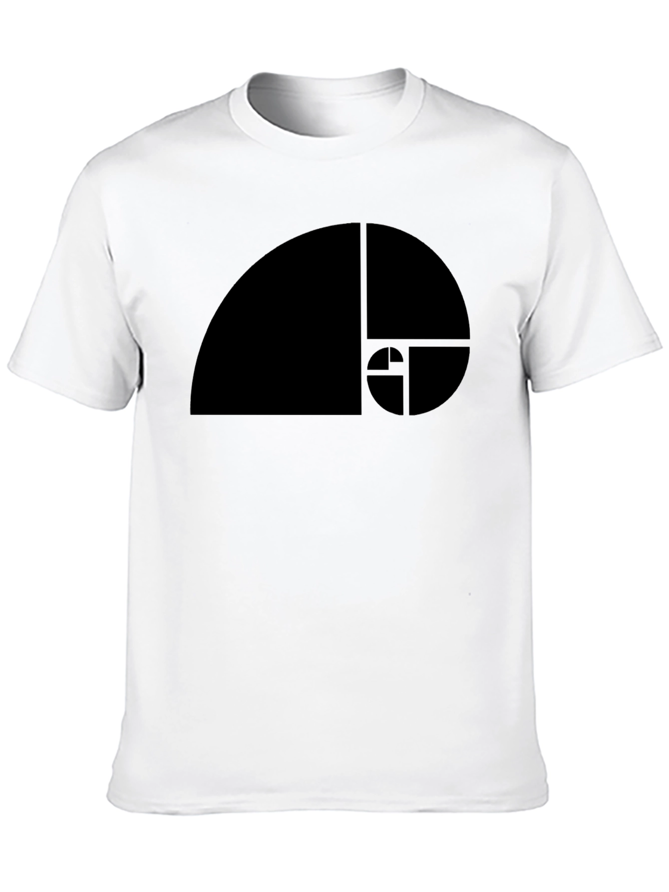 Fibonacci Sequence Graphic T-Shirt - Black