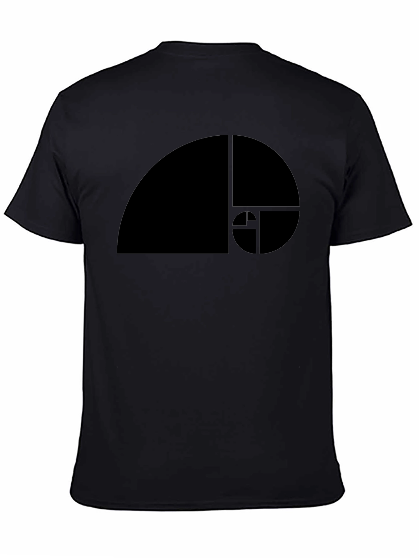 Fibonacci Sequence Graphic T-Shirt - Black