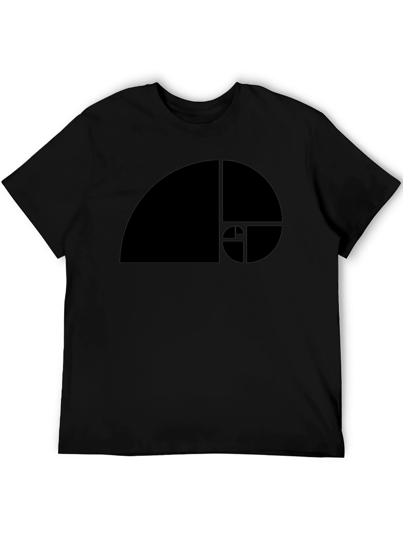 Fibonacci Sequence Graphic T-Shirt - Black