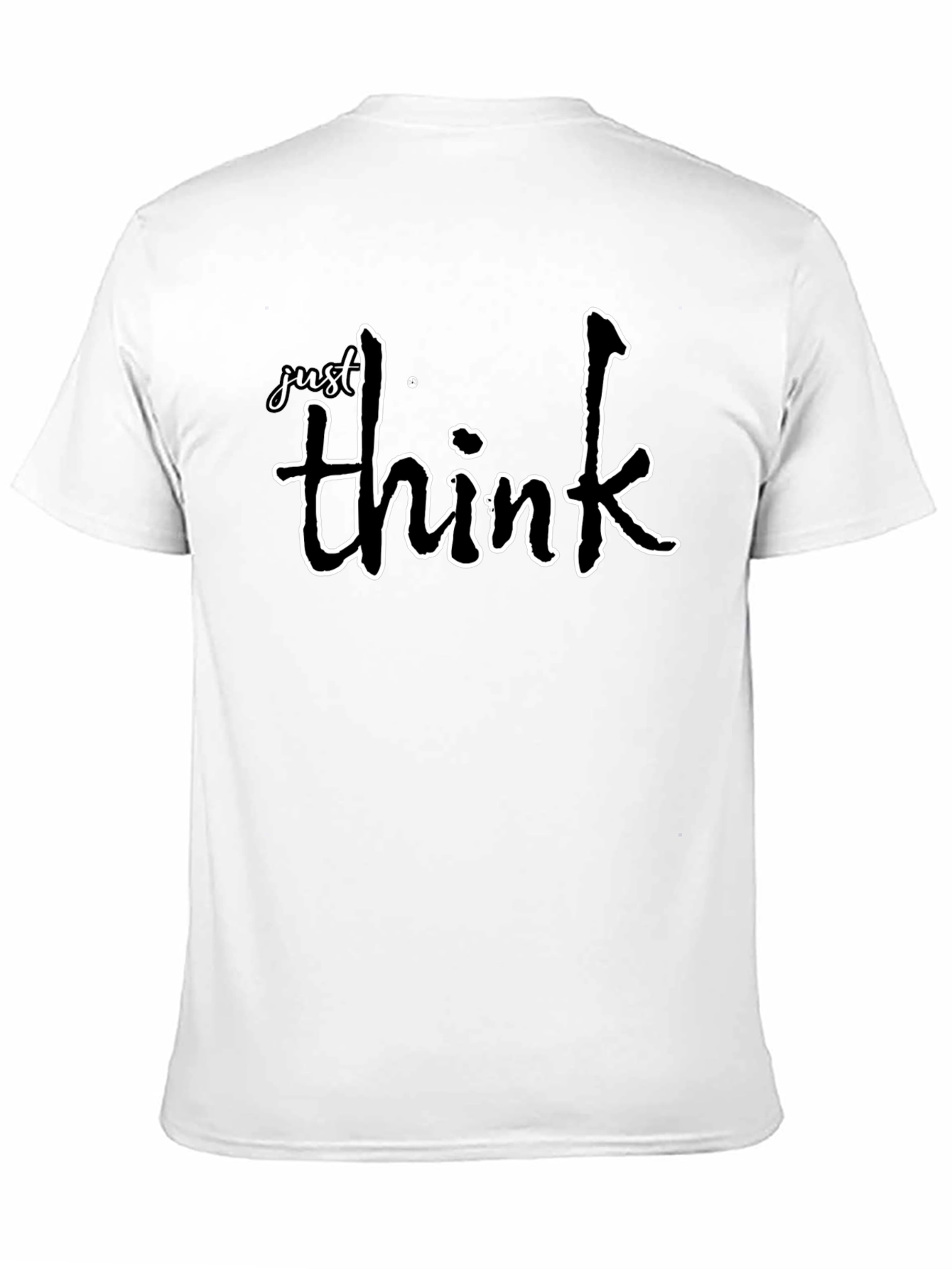 Just Think T-Shirt - Casual Black Tee