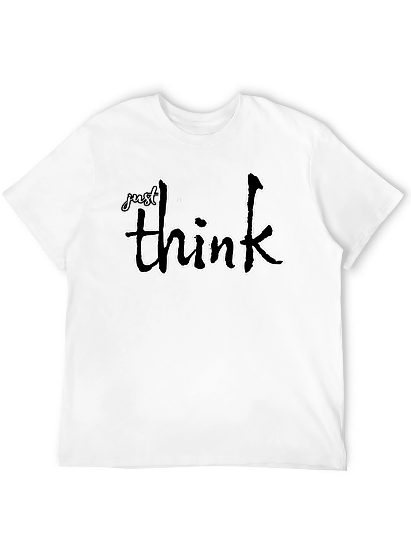 Just Think T-Shirt - Casual Black Tee