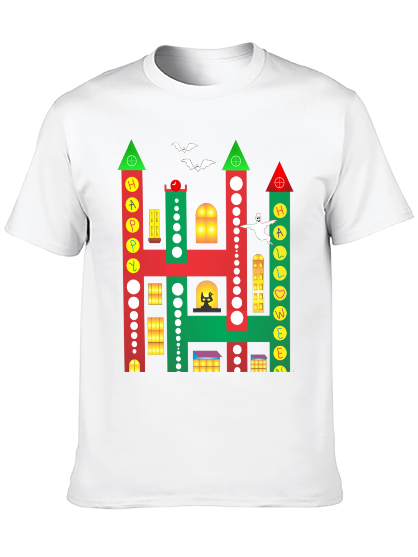 Happy Halloween Building Graphic T-Shirt