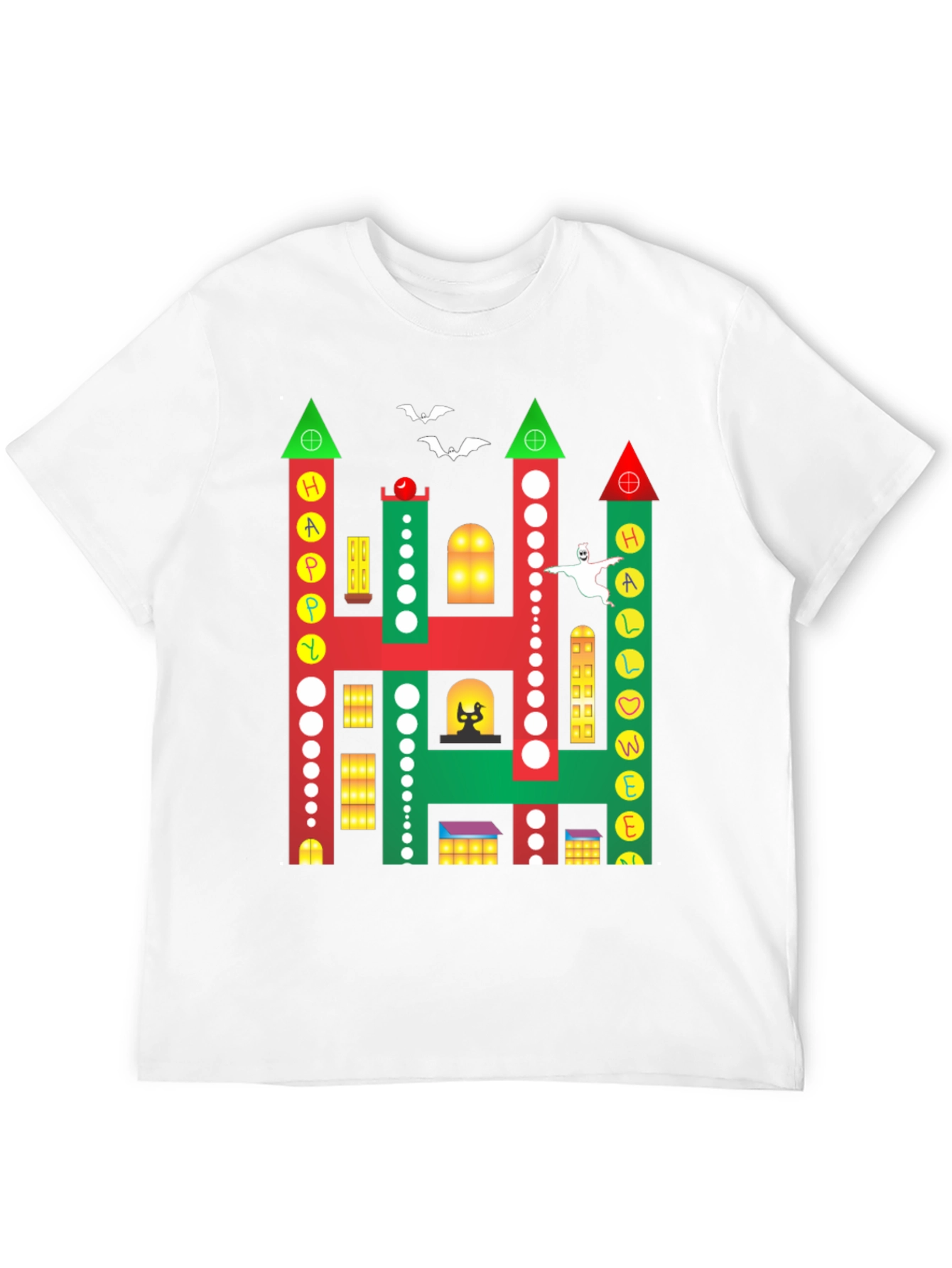 Happy Halloween Building Graphic T-Shirt
